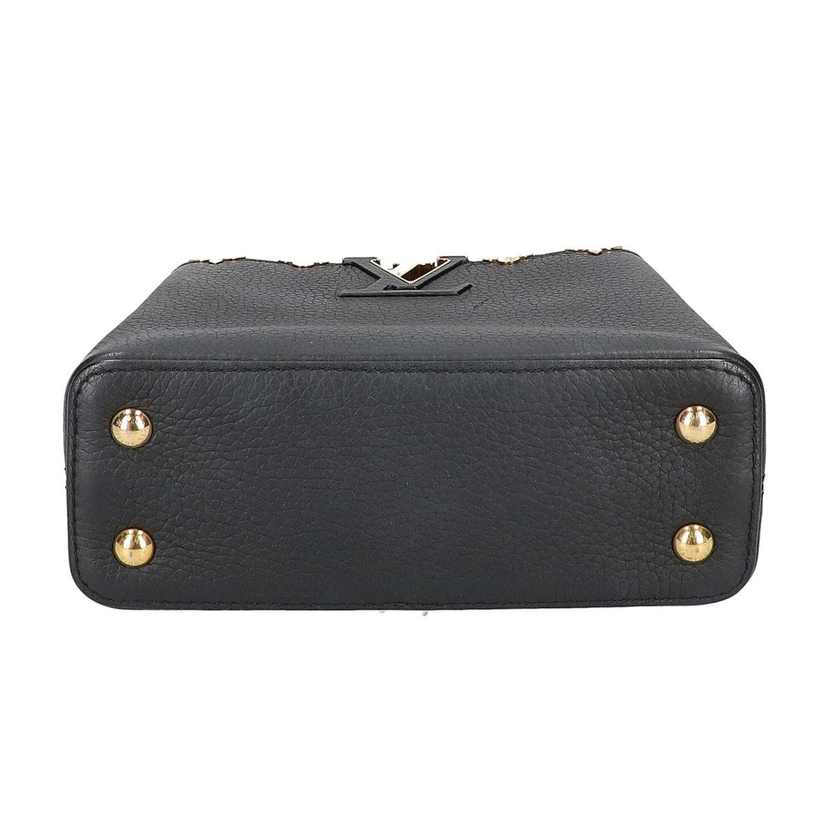 Louis Vuitton Black Leather Handbag Shoulder Bag (Pre-Owned)