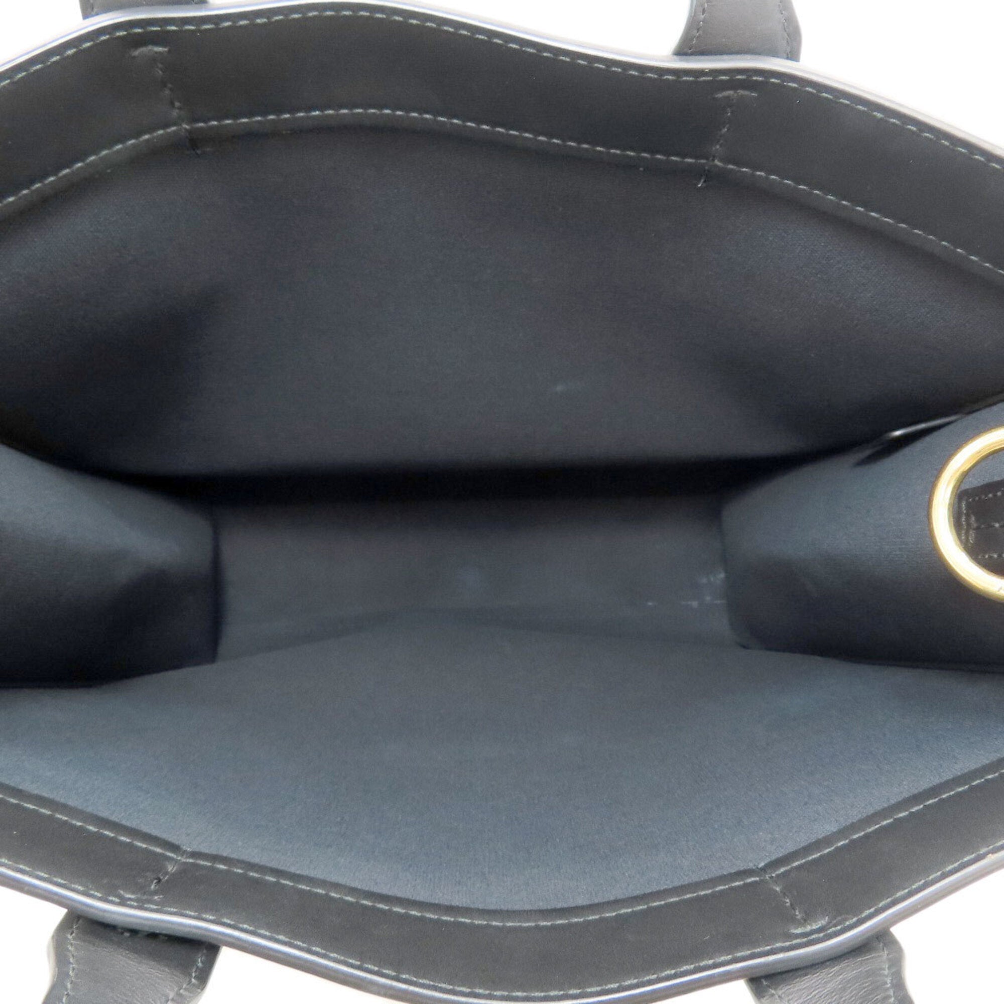 Salvatore Ferragamo Black Brown Pvc Tote Bag (Pre-Owned)