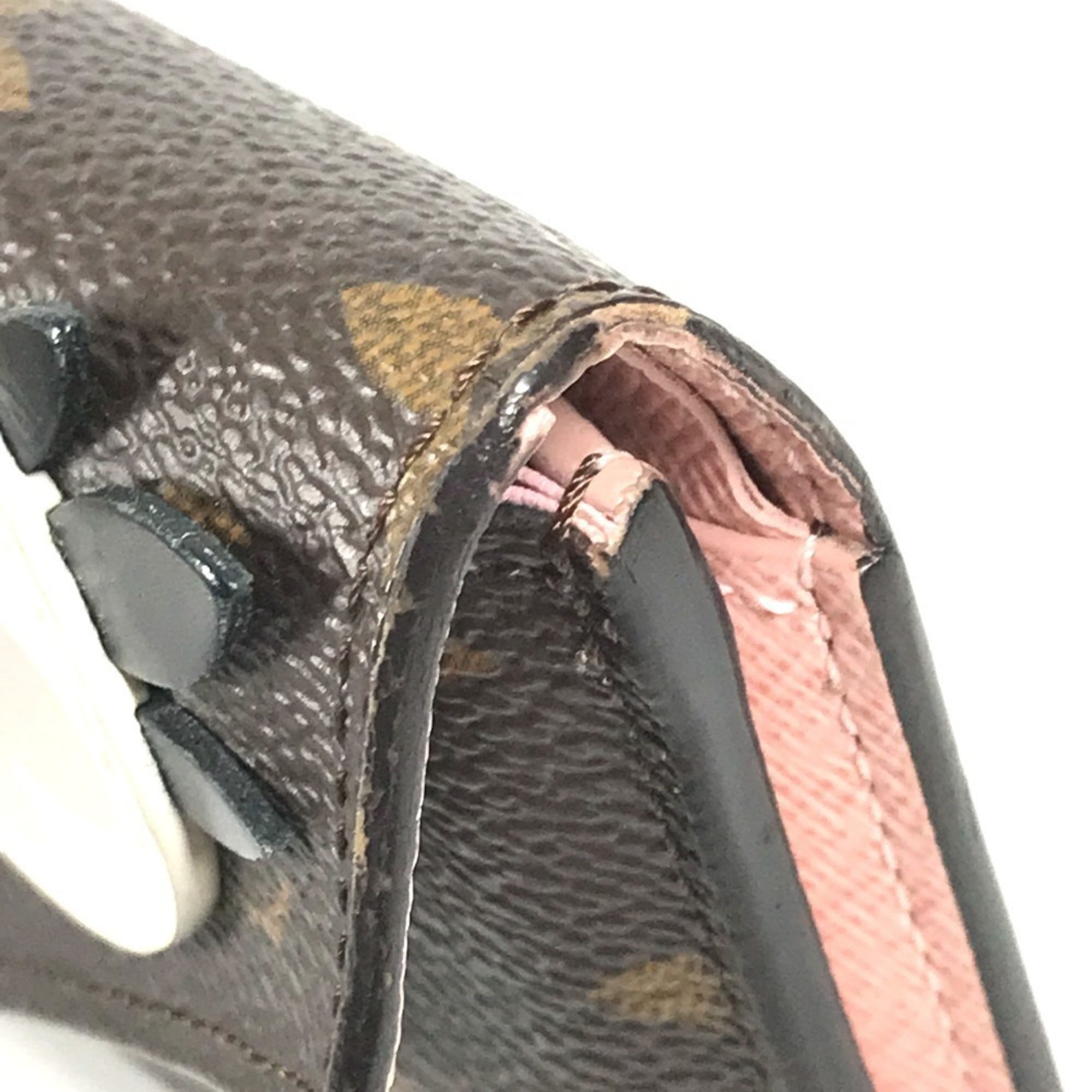 Louis Vuitton Brown Monogram Pink Monogram Wallet (Bi-Fold) (Pre-Owned)