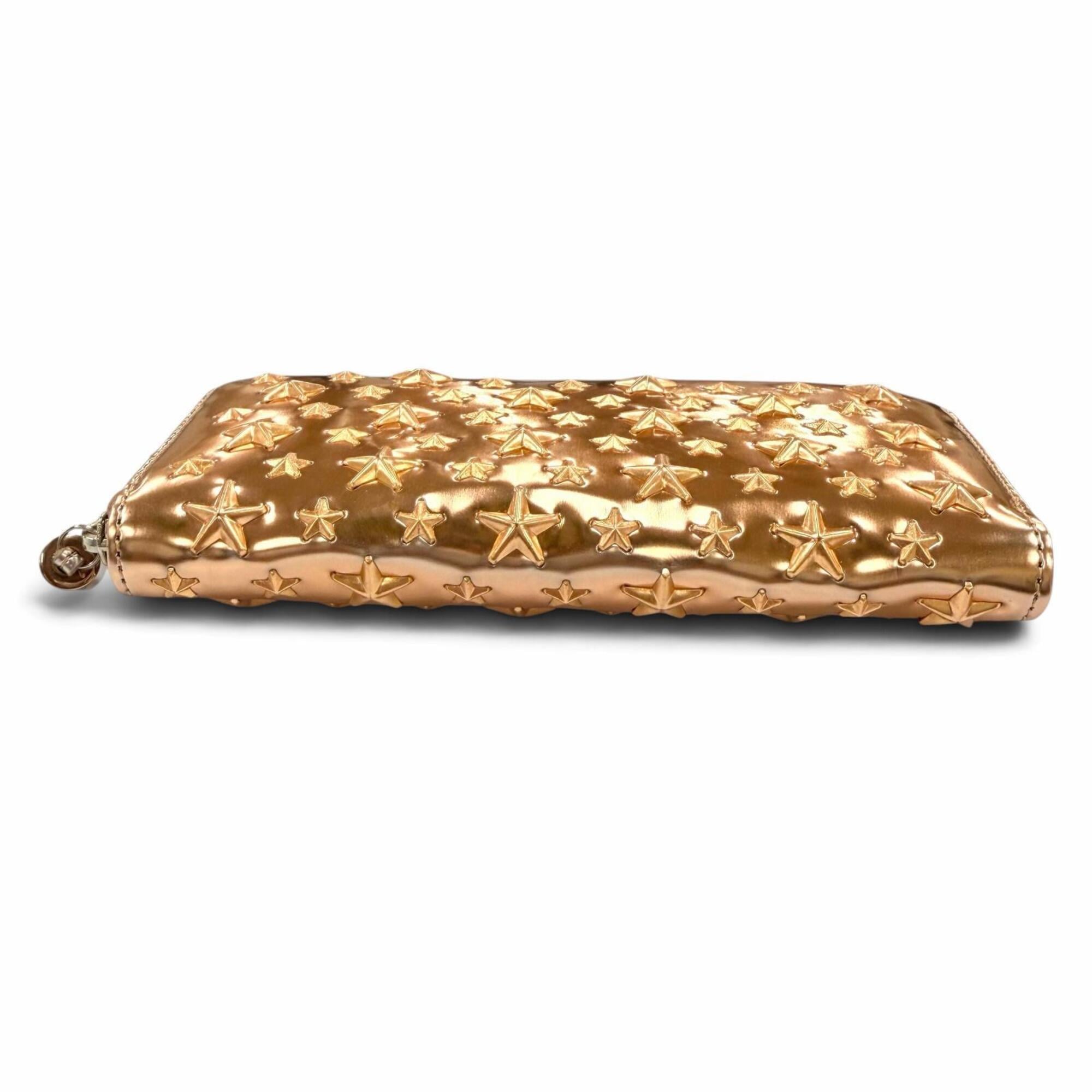 Jimmy Choo Metallic Leather Long Wallet (Bi-Fold) (Pre-Owned)