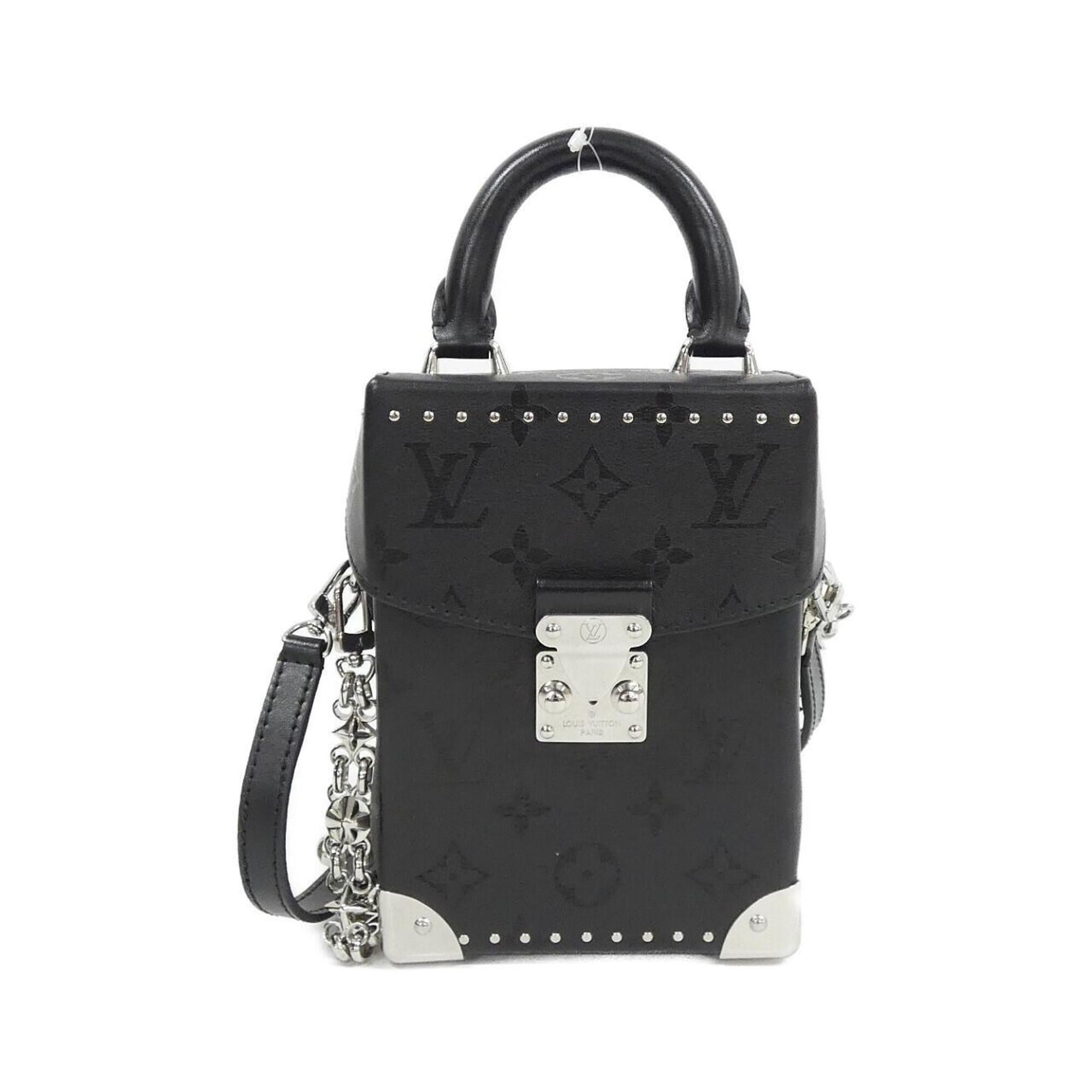 Louis Vuitton Black Leather Handbag (Pre-Owned)