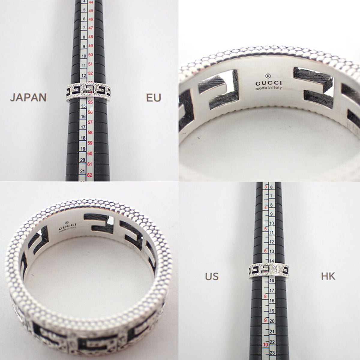 Gucci Sterling Silver 925 Band Ring (Pre-Owned)