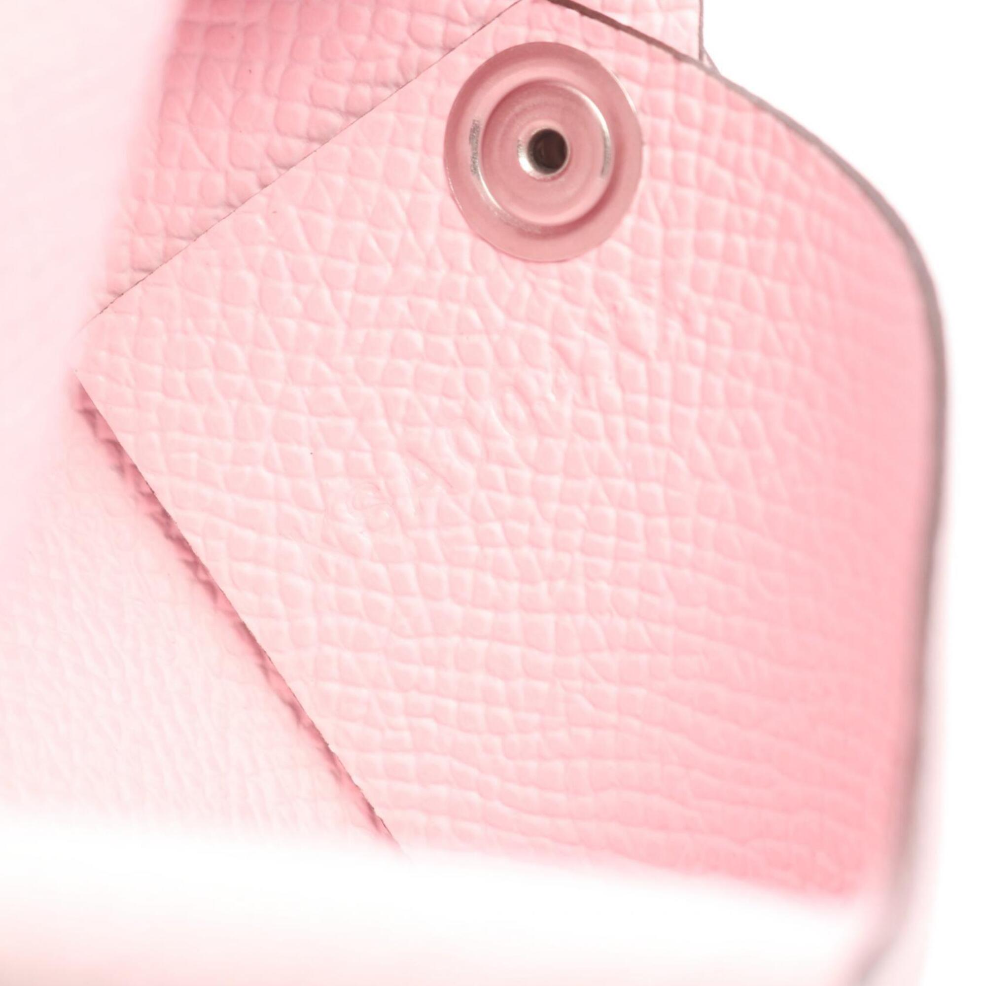 Hermes Pink Rose Eglantine Epsom Leather Coin Purse/Coin Case (Pre-Owned)