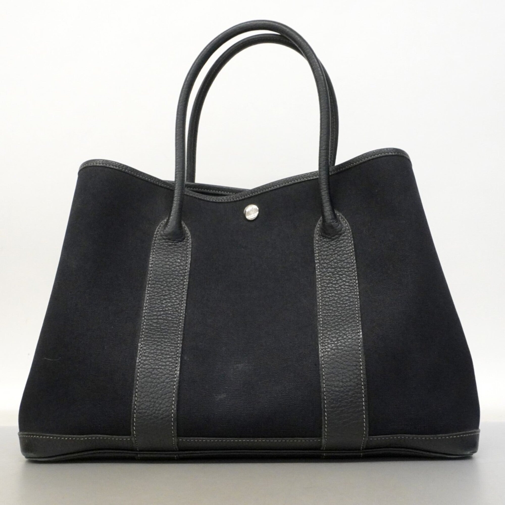 Hermes Black Toile Officier Tote Bag (Pre-Owned)