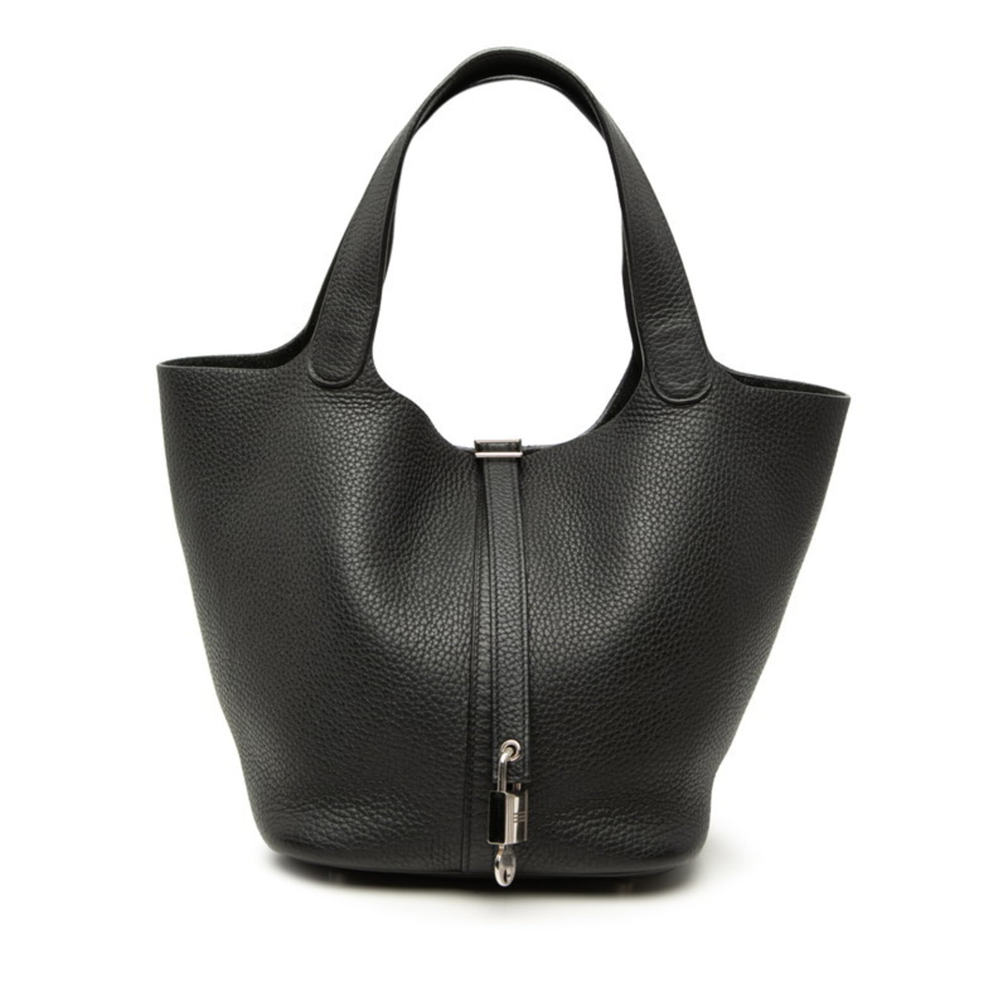 Hermes Black Taurillon Clemence Leather Handbag (Pre-Owned)