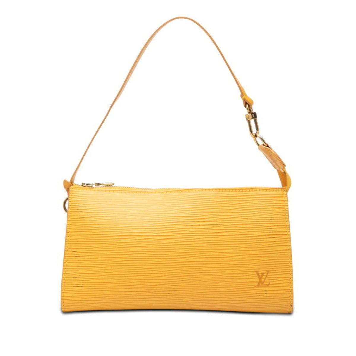 Louis Vuitton Yellow Leather Handbag Pochette Pouch (Pre-Owned)