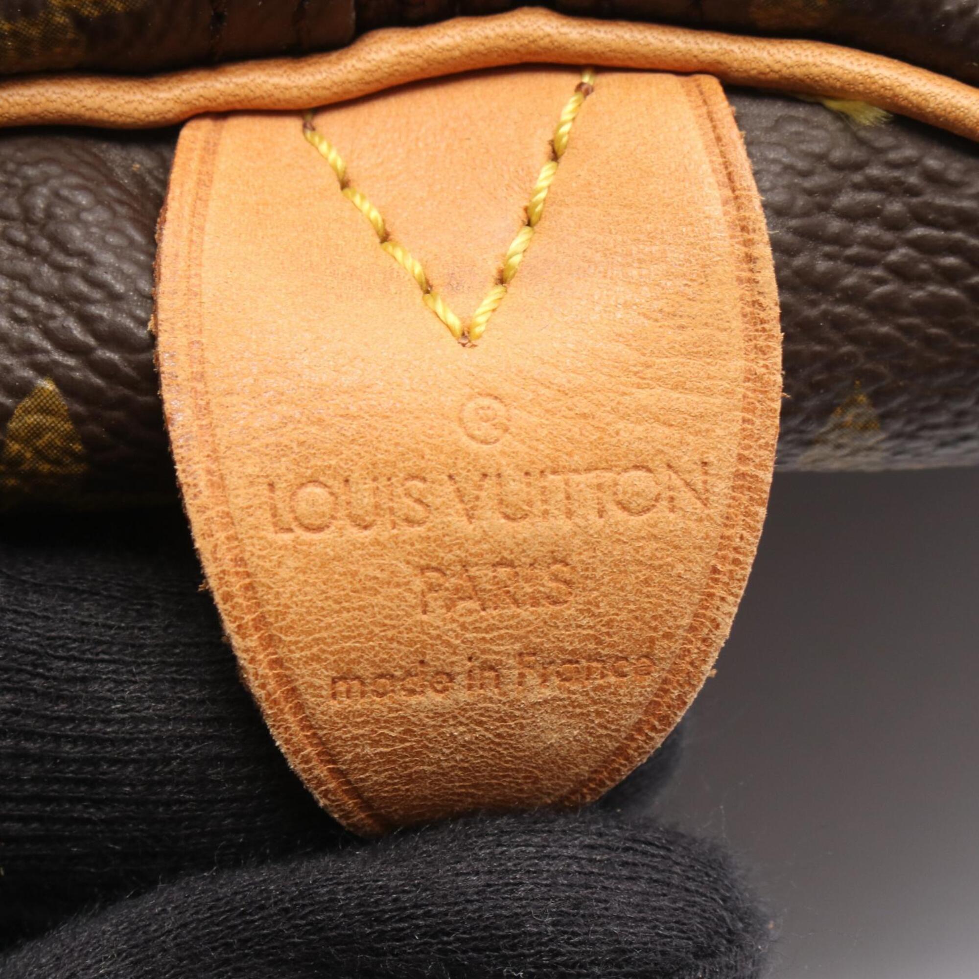 Louis Vuitton Brown Coated Canvas Leather Boston Bag Handbag (Pre-Owned)
