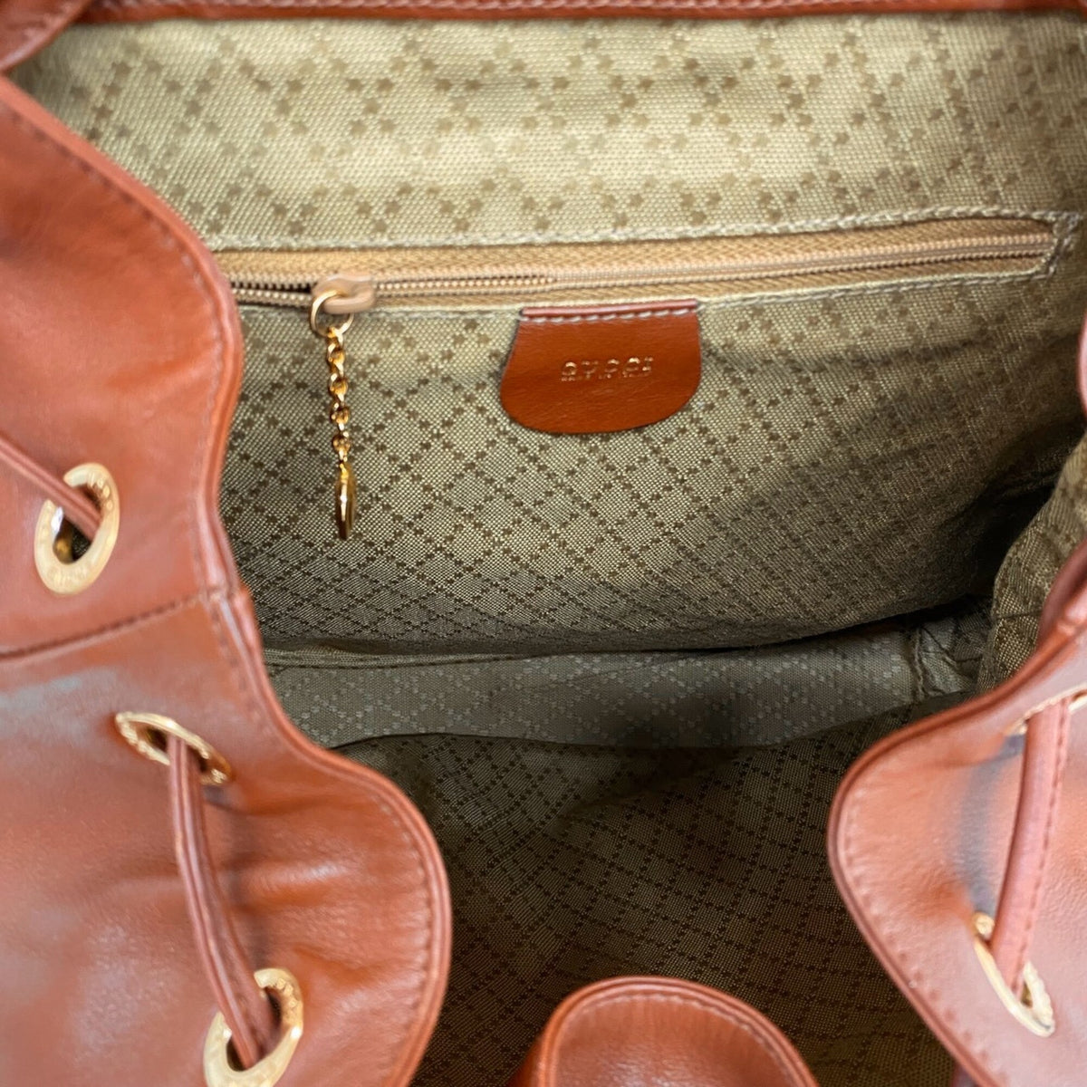 Gucci Brown Leather Backpack (Pre-Owned)