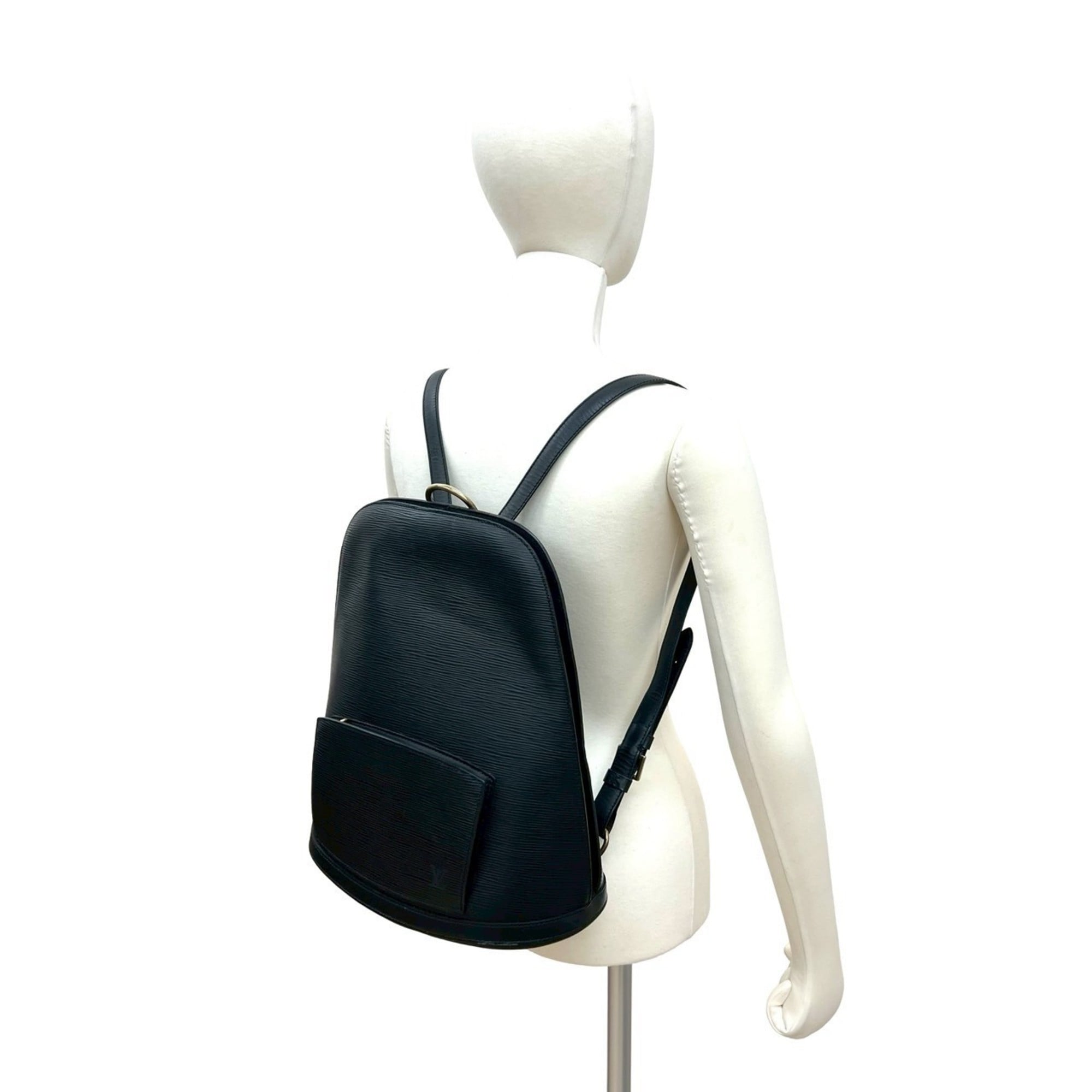Louis Vuitton Black Leather Backpack (Pre-Owned)