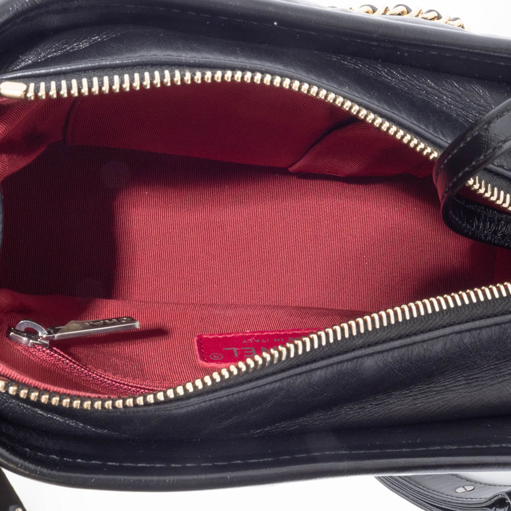 Chanel Gabriel Black Leather Shoulder Bag (Pre-Owned)