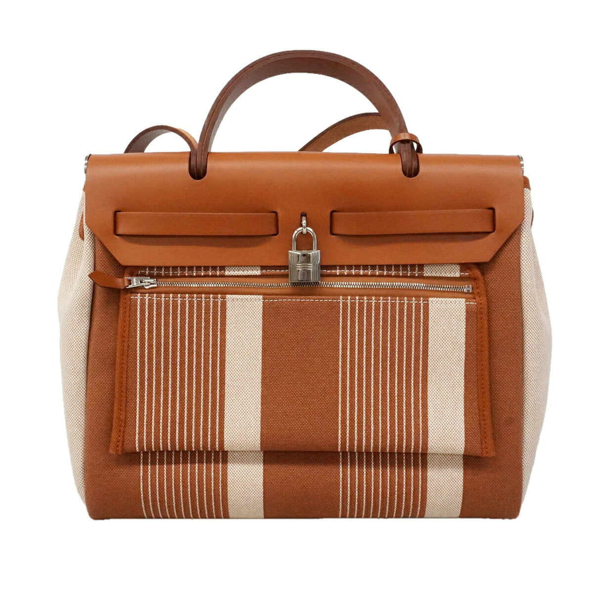 Hermes Natural Toile H Handbag (Pre-Owned)