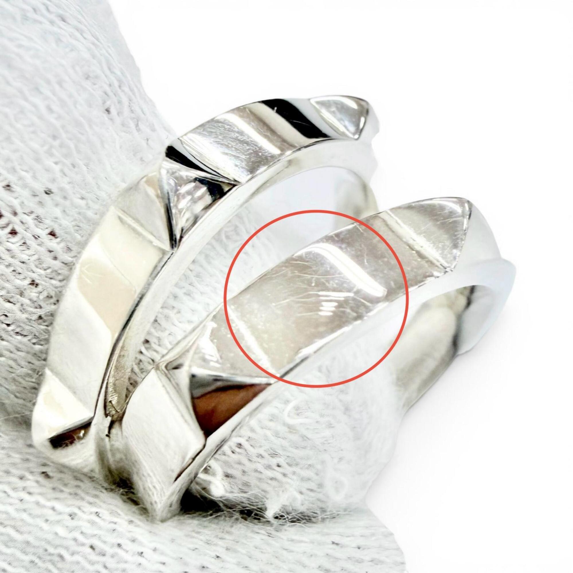 Hermes Silver Silver 925 Band Ring (Pre-Owned)