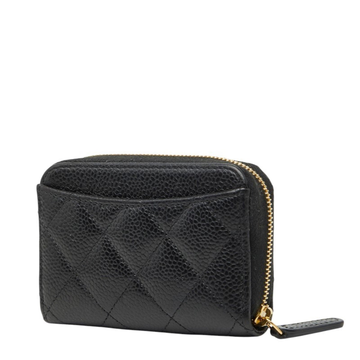 Chanel Black Grained Calfskin Coin Purse/Coin Case (Pre-Owned)