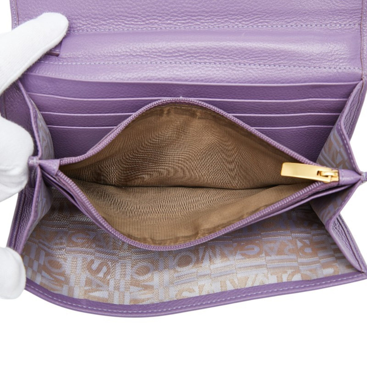 Salvatore Ferragamo Purple Leather Coin Purse/Coin Case (Pre-Owned)