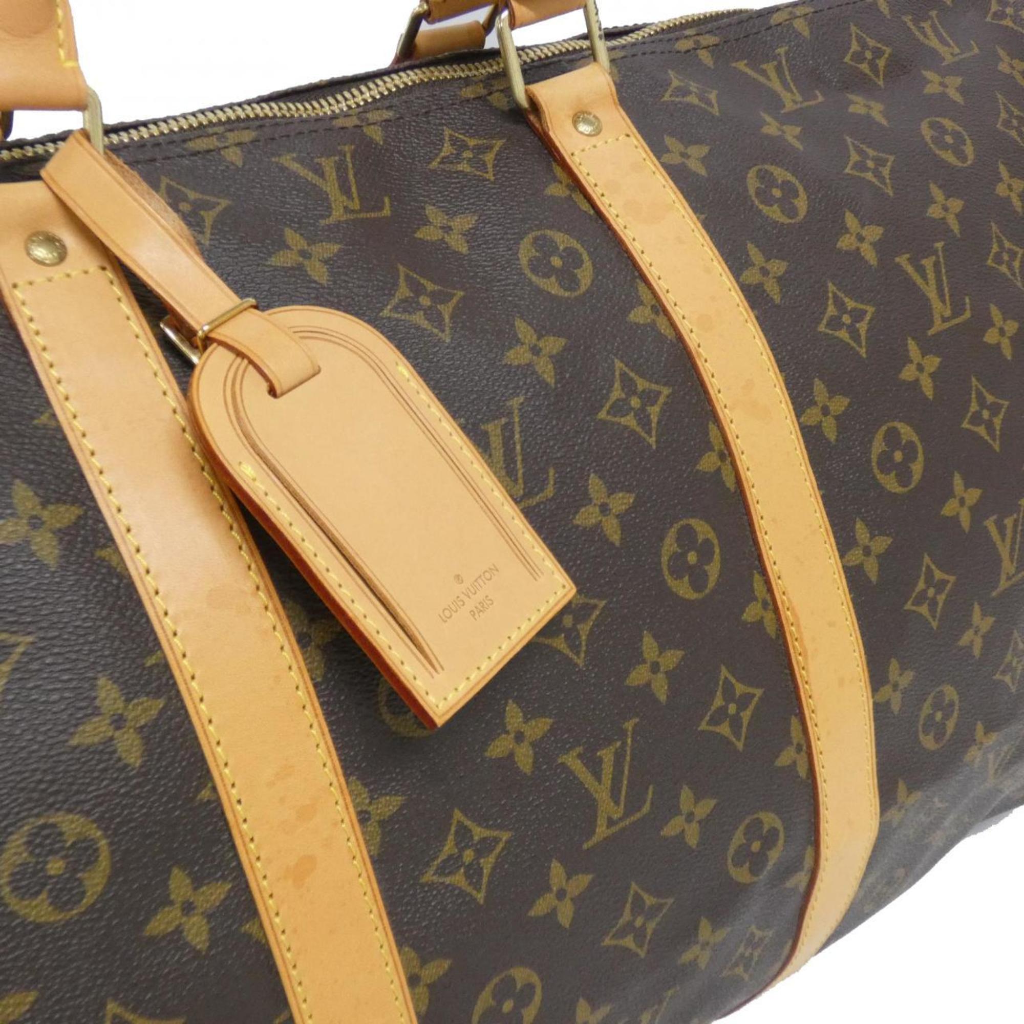 Louis Vuitton Marron Coated Canvas Boston Bag (Pre-Owned)