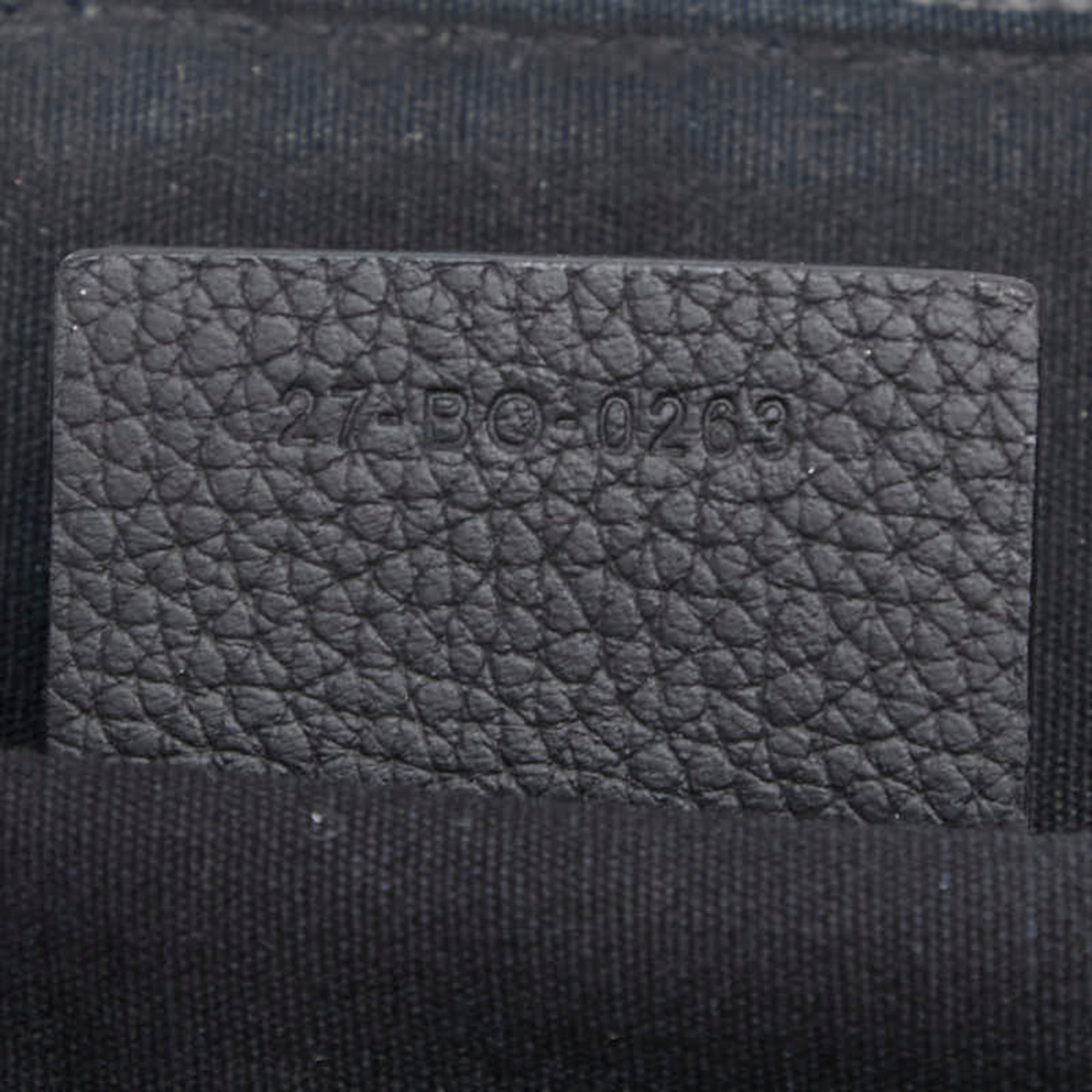 Christian Dior Beige Black Canvas Leather Shoulder Bag (Pre-Owned)
