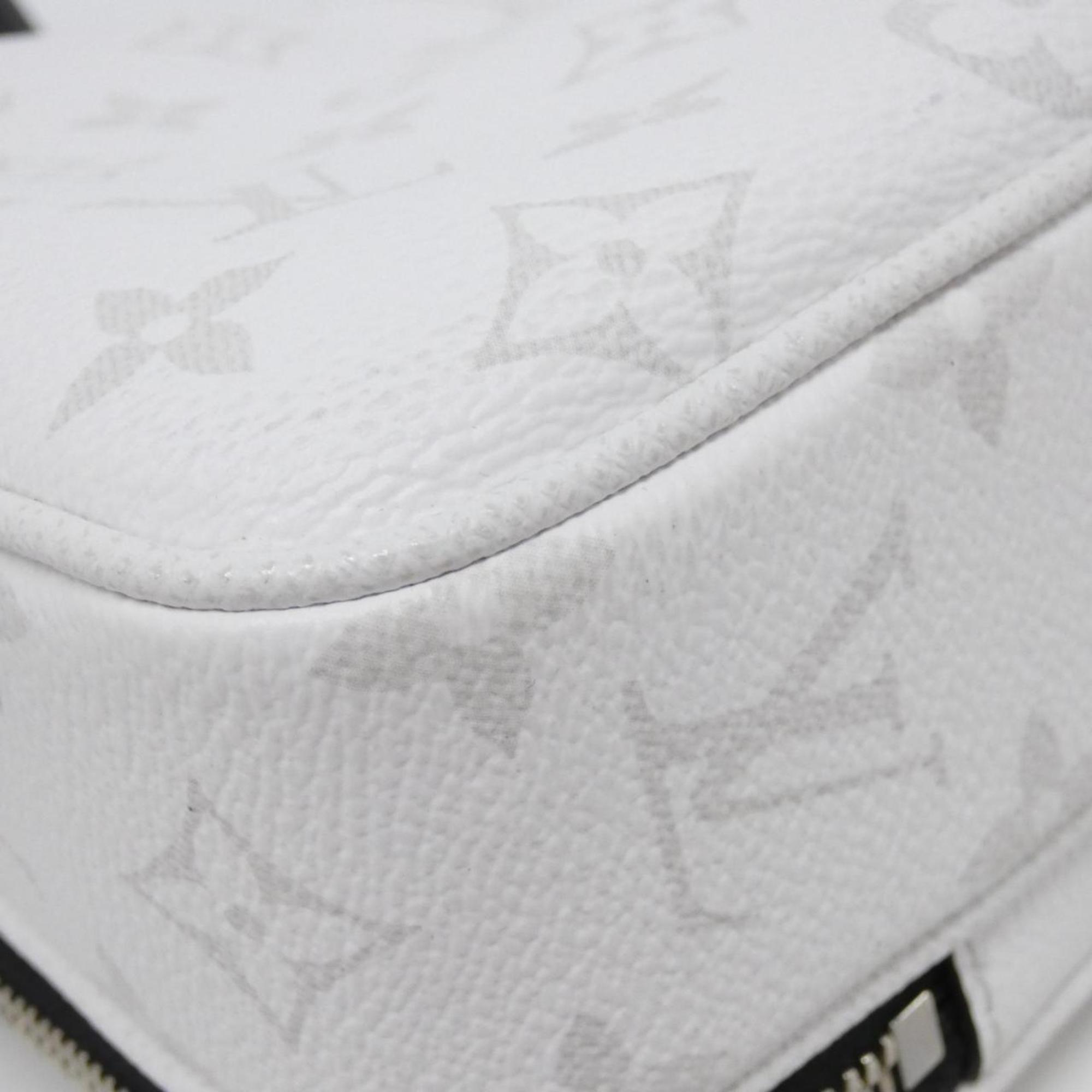 Louis Vuitton White Coated Canvas Leather Shoulder Bag (Pre-Owned)