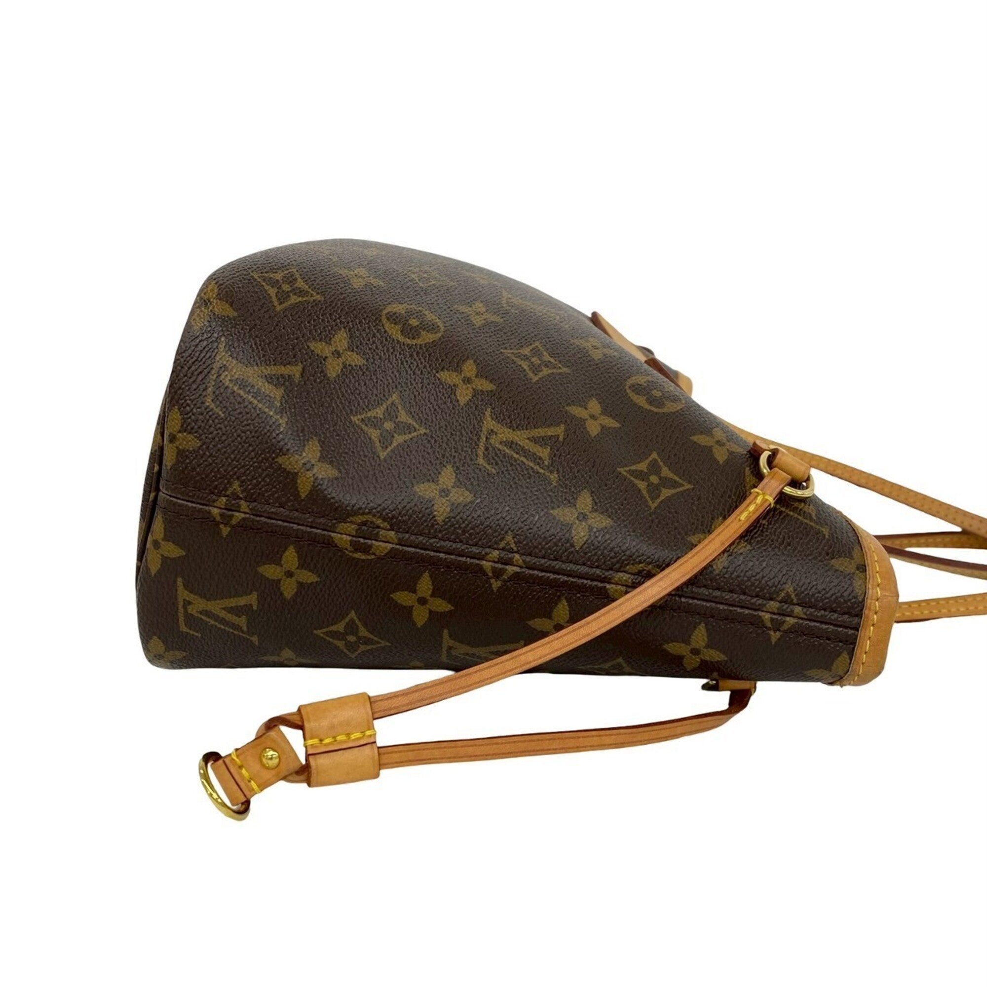 Louis Vuitton Brown Leather Pvc Handbag Tote Bag (Pre-Owned)
