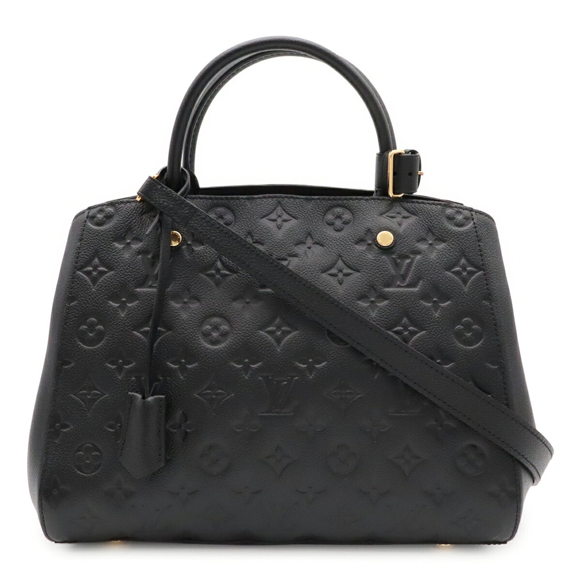 Louis Vuitton Noir Monogram Empreinte Leather Handbag Shoulder Bag (Pre-Owned)