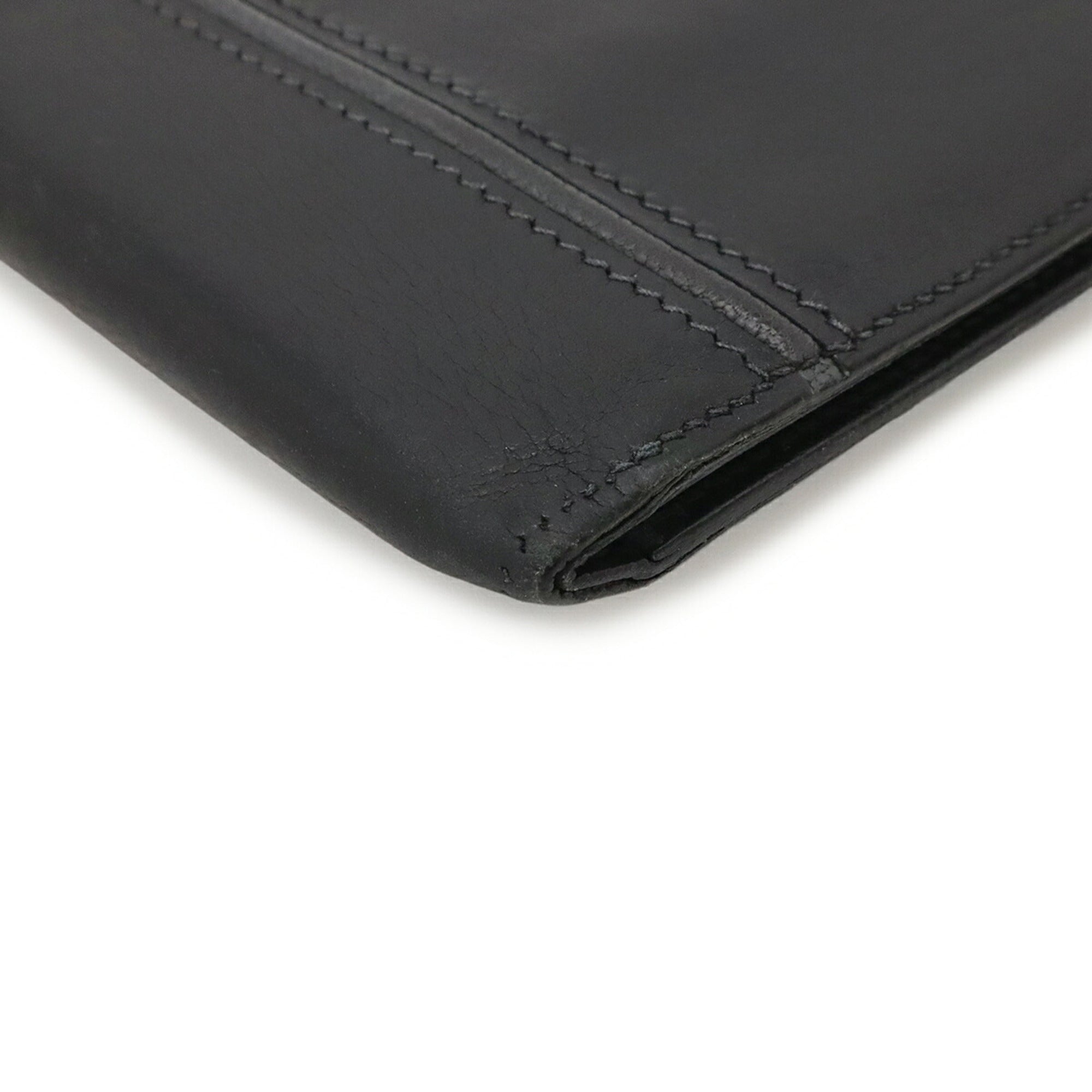 Hermes Black Leather Wallet (Bi-Fold) (Pre-Owned)