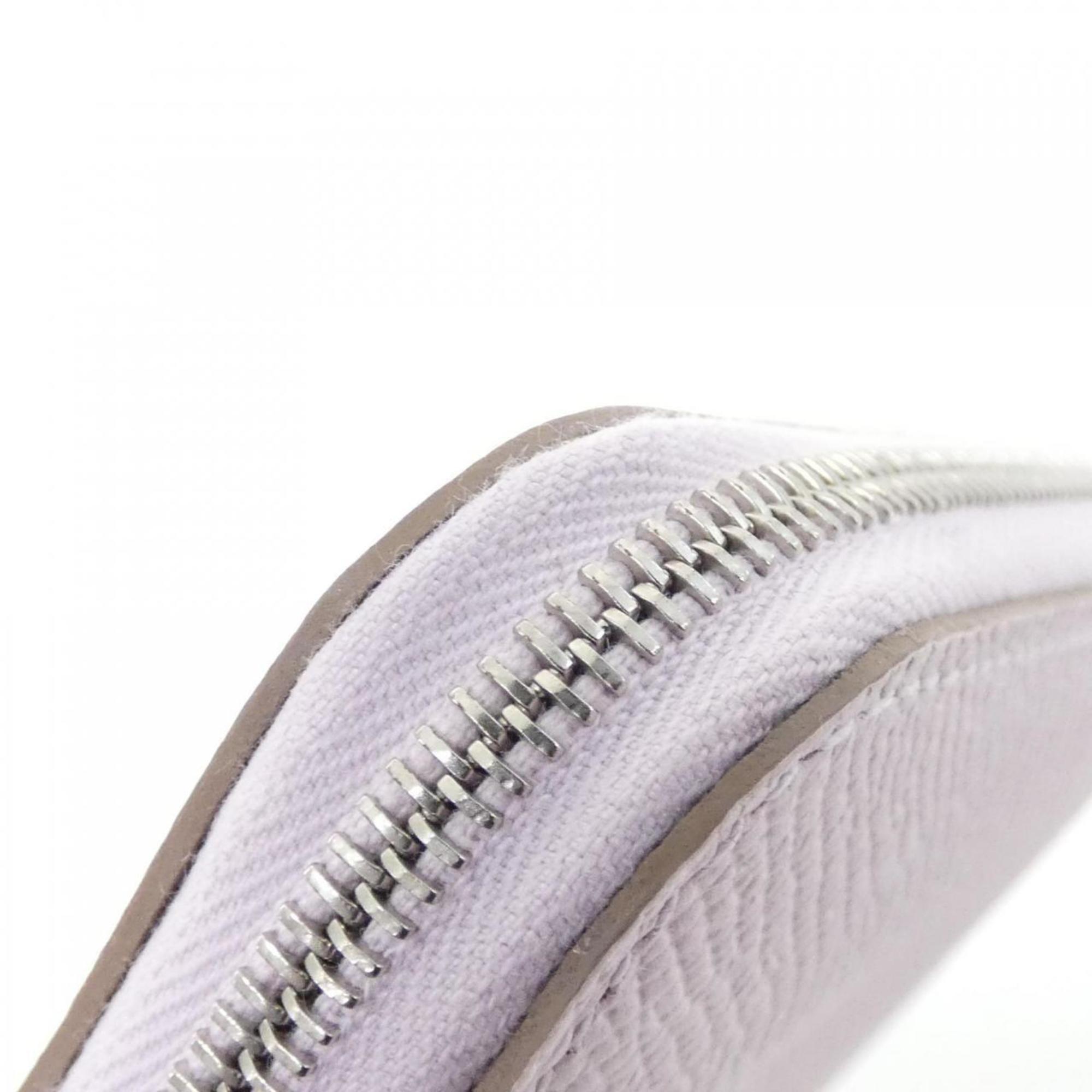 Hermes Pink Epsom Leather Silk Coin Purse/Coin Case (Pre-Owned)
