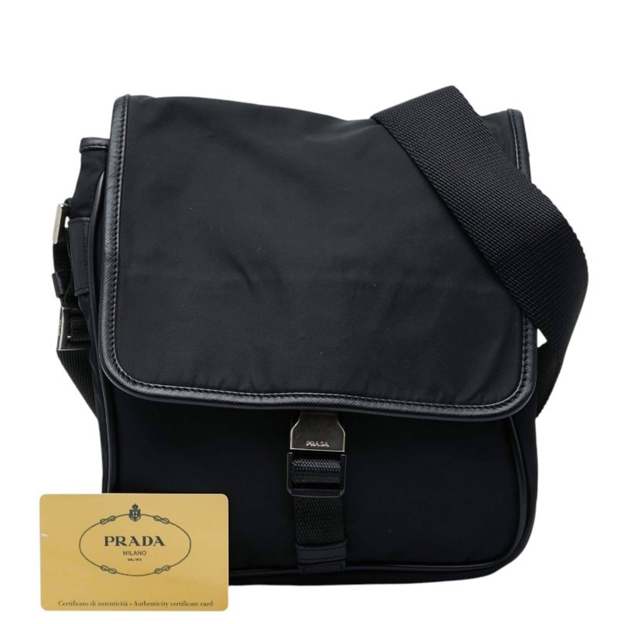 Prada Black Saffiano Shoulder Bag (Pre-Owned)