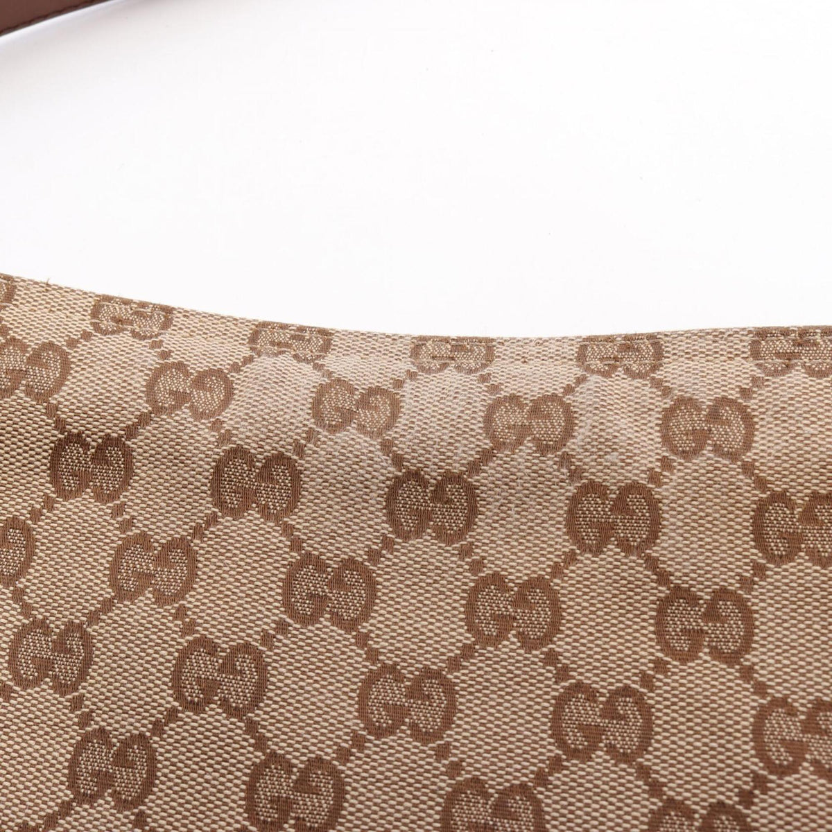 Gucci Beige Brown Gg Canvas Leather Handbag Shoulder Bag (Pre-Owned)