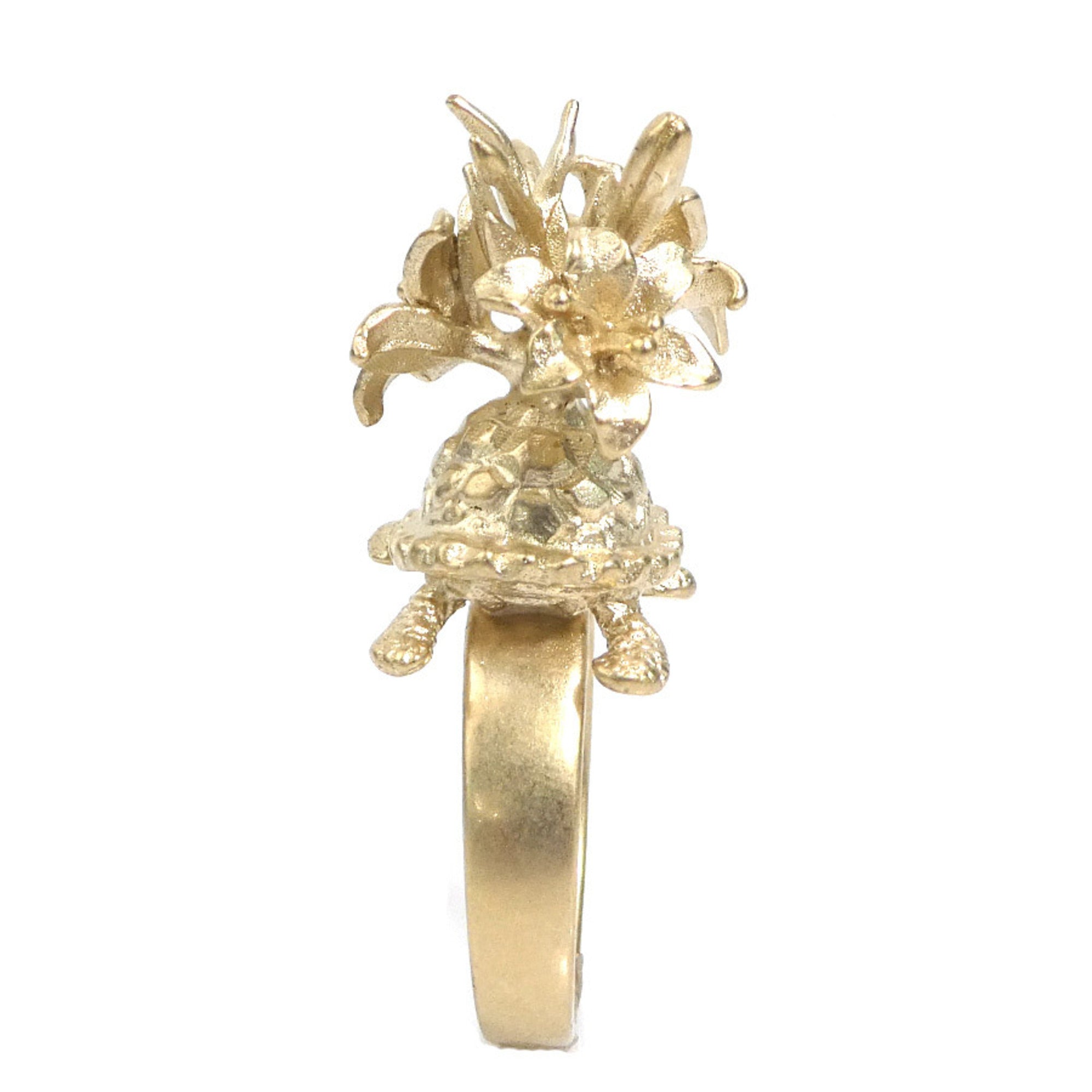 Christian Dior Gold Metal Band Ring (Pre-Owned)