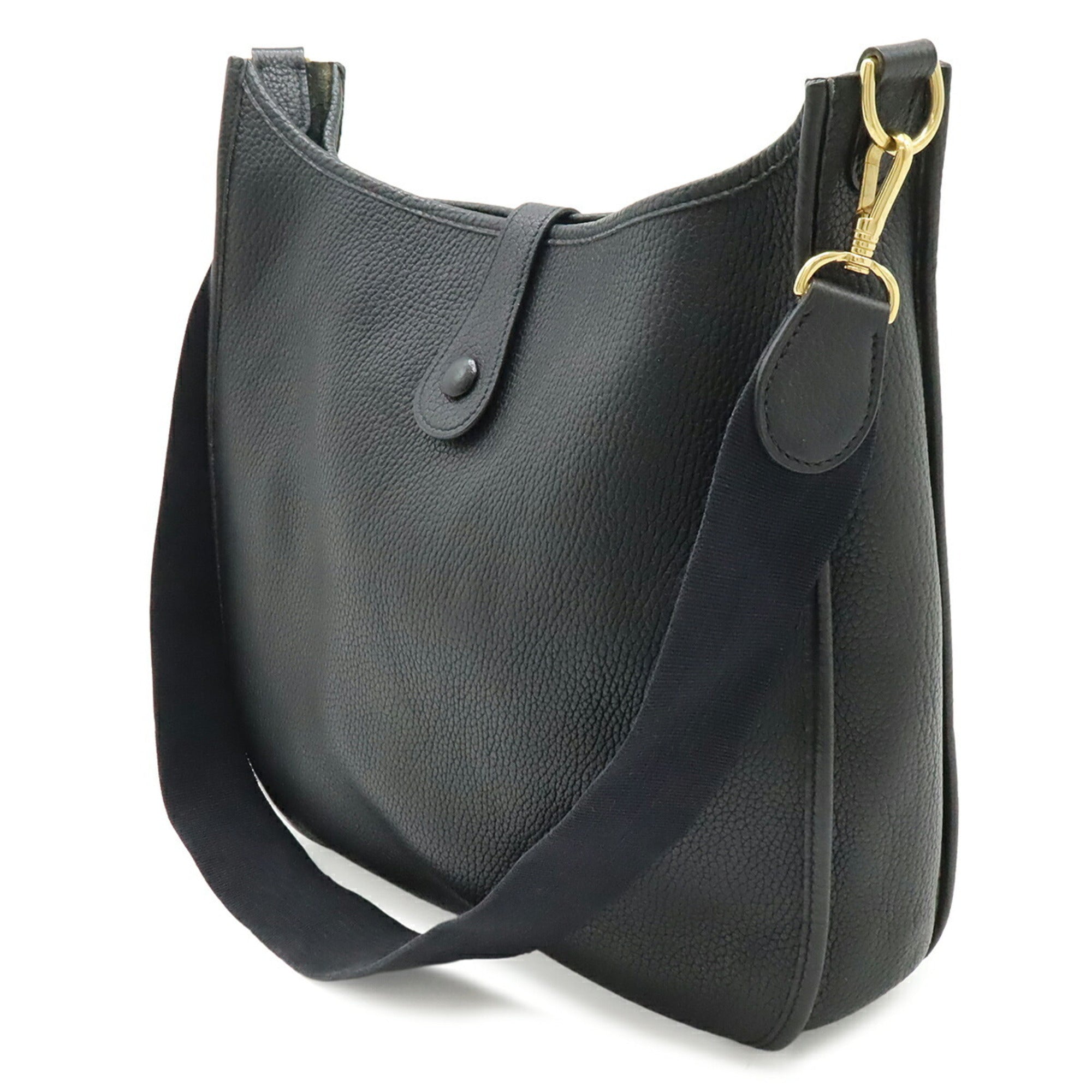 Hermes Black Togo Leather Shoulder Bag (Pre-Owned)