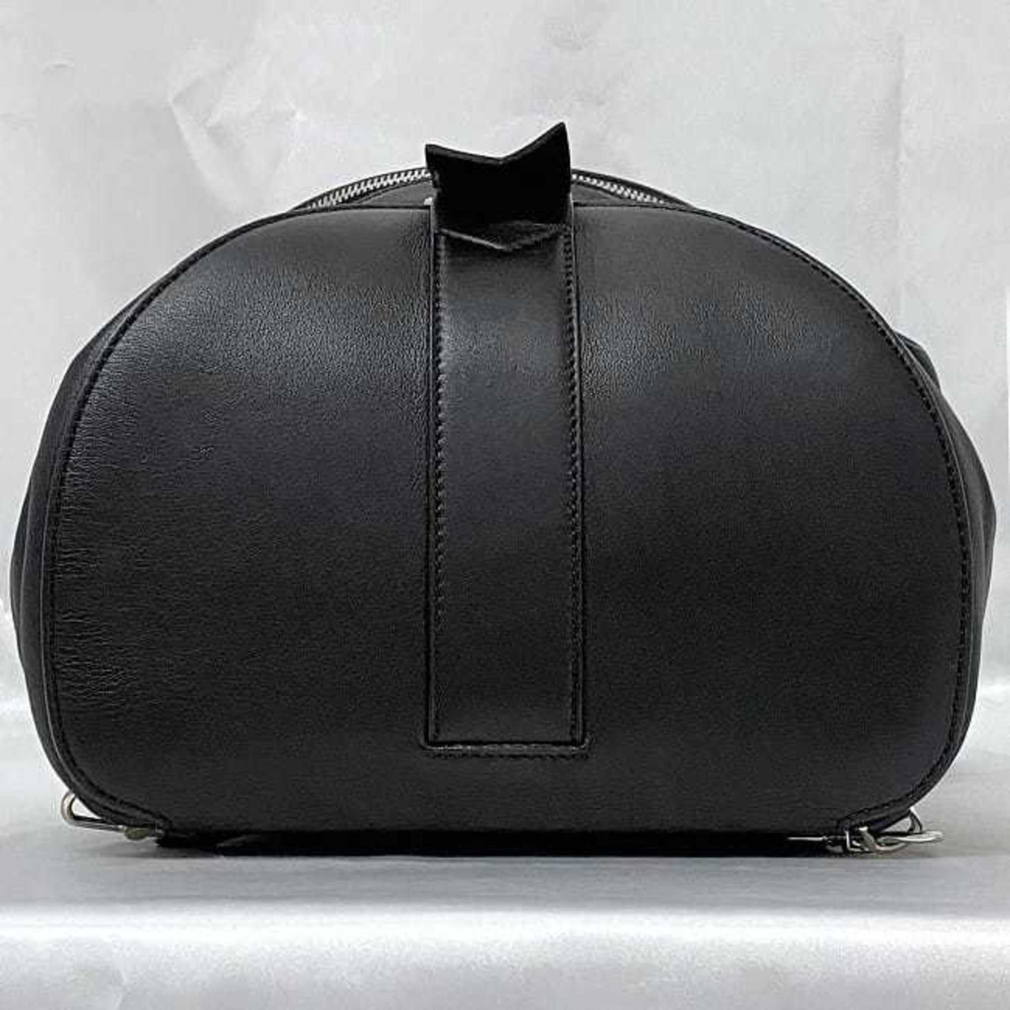 Bally Black Leather Backpack (Pre-Owned)