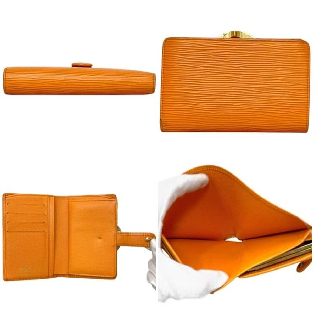 Louis Vuitton Epi Mandarin Orange Epi Leather Wallet (Bi-Fold) (Pre-Owned)