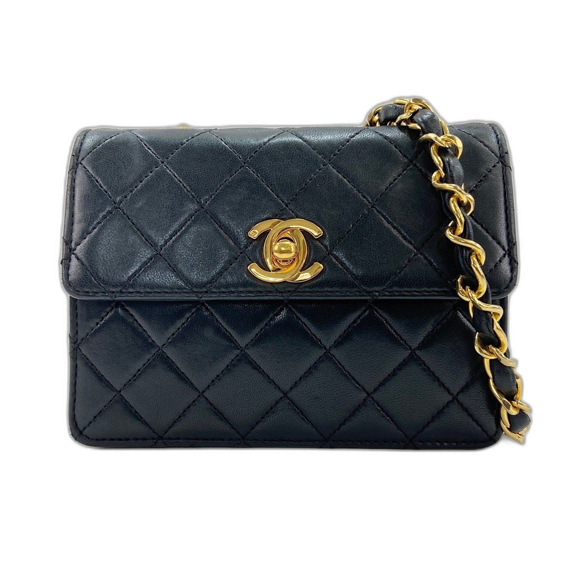 Chanel Black Leather Shoulder Bag (Pre-Owned)
