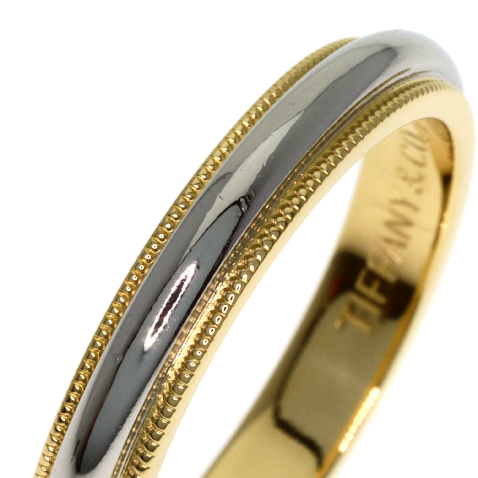 Tiffany Gold Silver Yellow Gold (18K) Platinum 950 Band Ring (Pre-Owned)