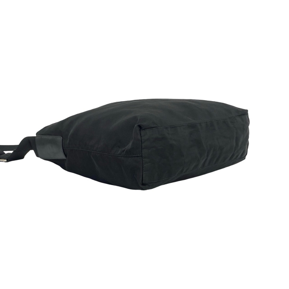 Prada Black Nylon Leather Pochette Shoulder Bag (Pre-Owned)