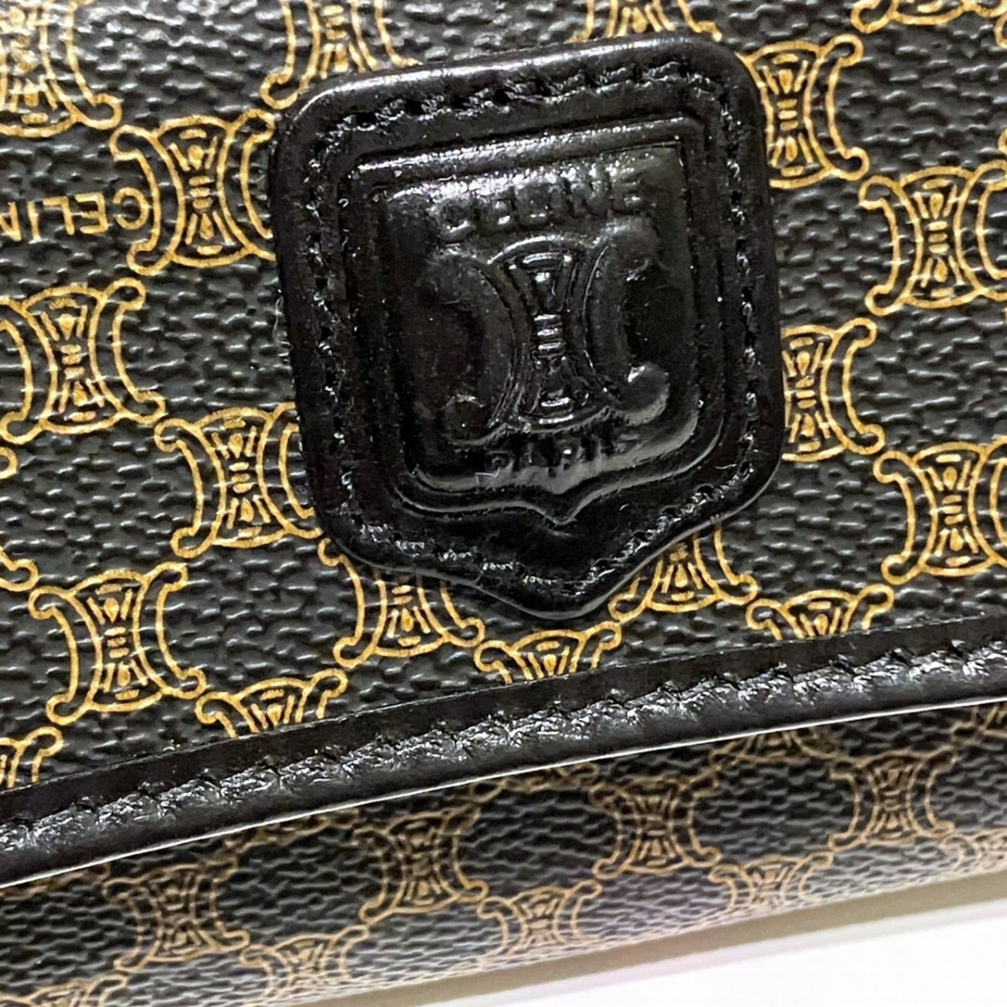 Celine Black Brown Pvc Handbag (Pre-Owned)
