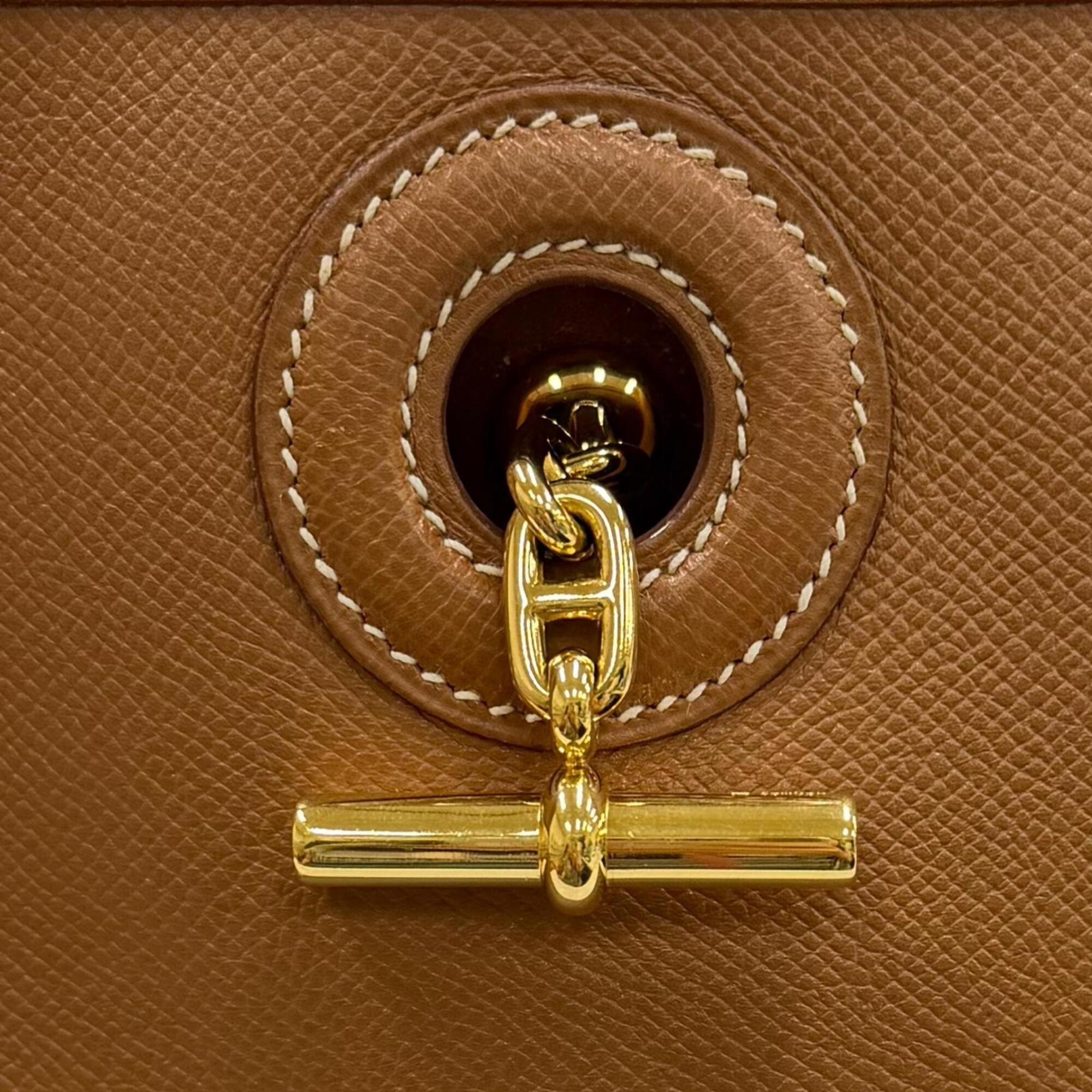 Hermes Gold Courchevel Leather Shoulder Bag (Pre-Owned)
