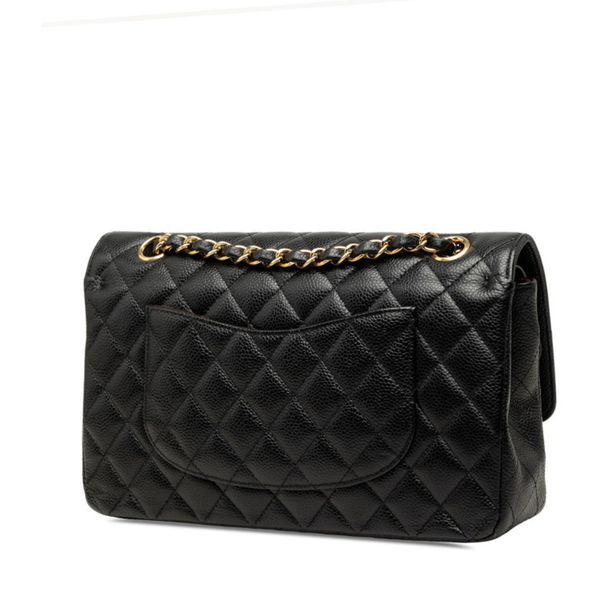 Chanel Black Grained Calfskin Shoulder Bag (Pre-Owned)