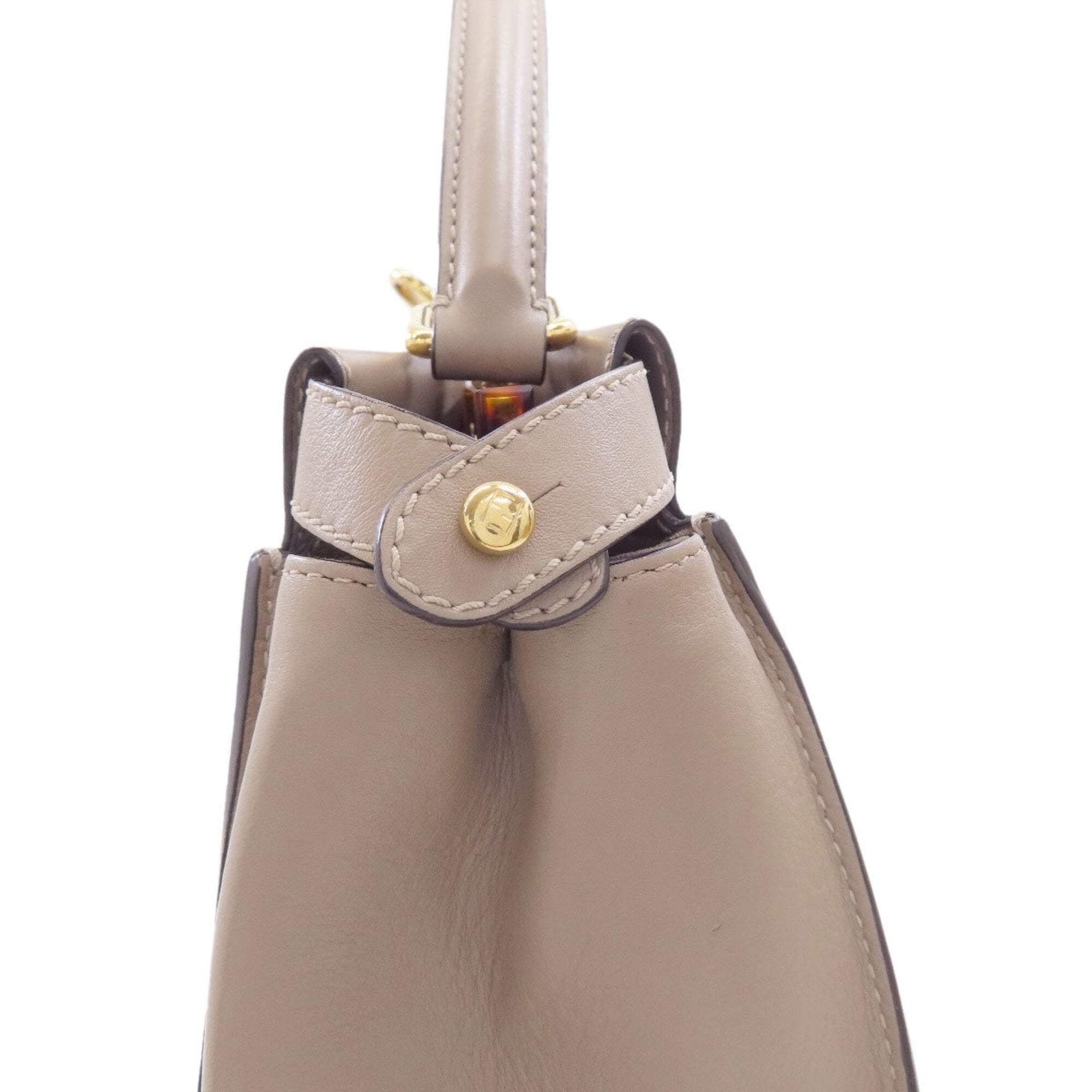 Fendi Grayish Leather Handbag (Pre-Owned)