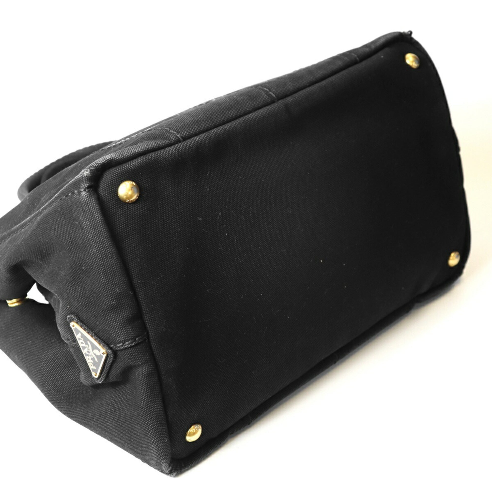 Prada Black Canvas Tote Bag (Pre-Owned)