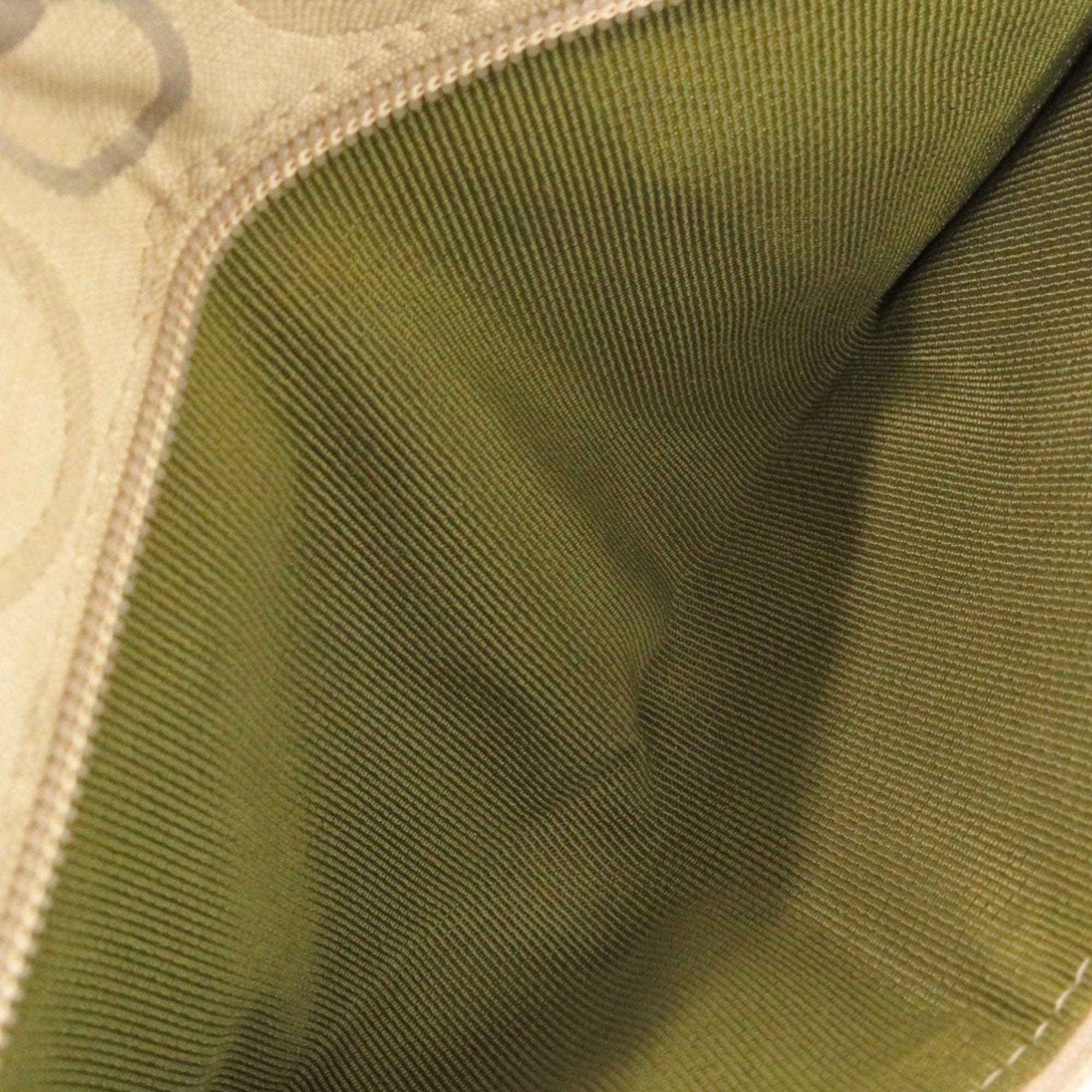Salvatore Ferragamo Gancini Beige Canvas Sling Bag (Pre-Owned)