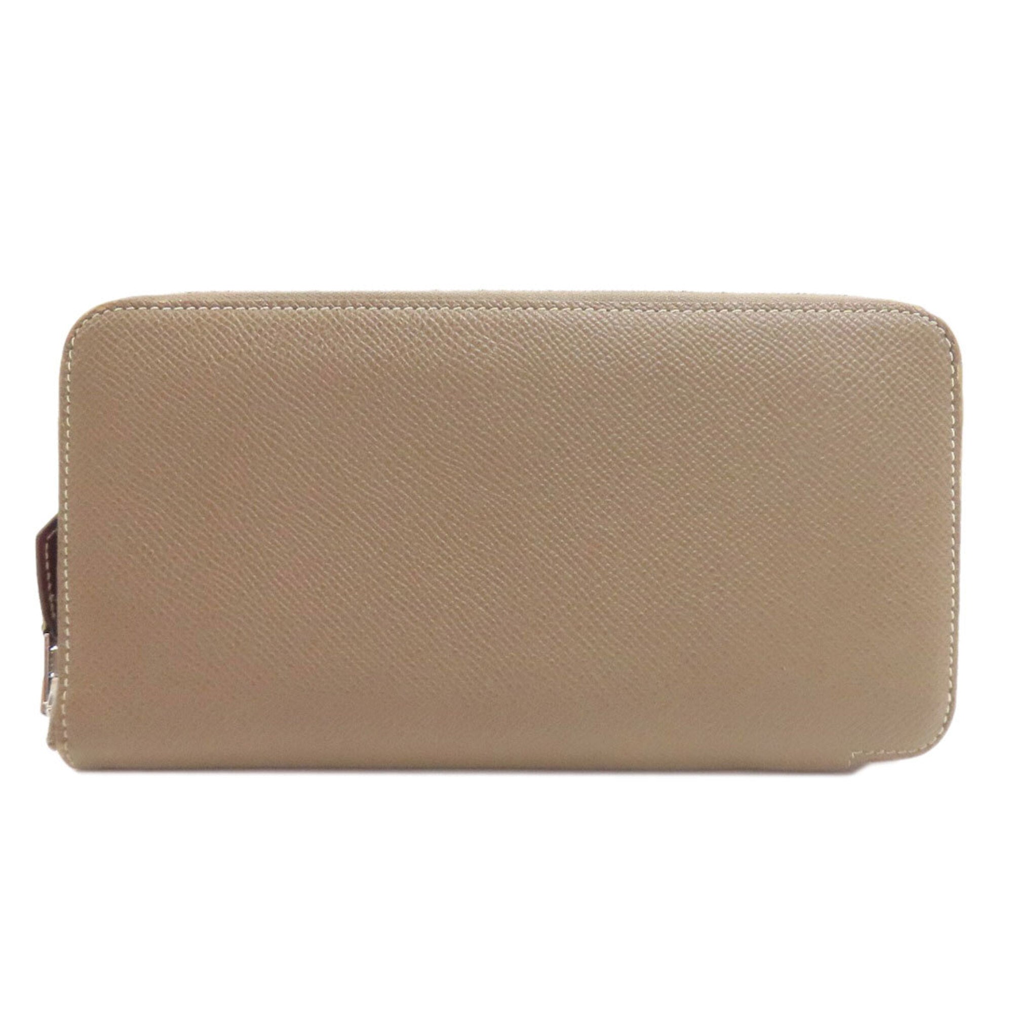Hermes Etoupe Gray Epsom Leather Long Wallet (Bi-Fold) (Pre-Owned)