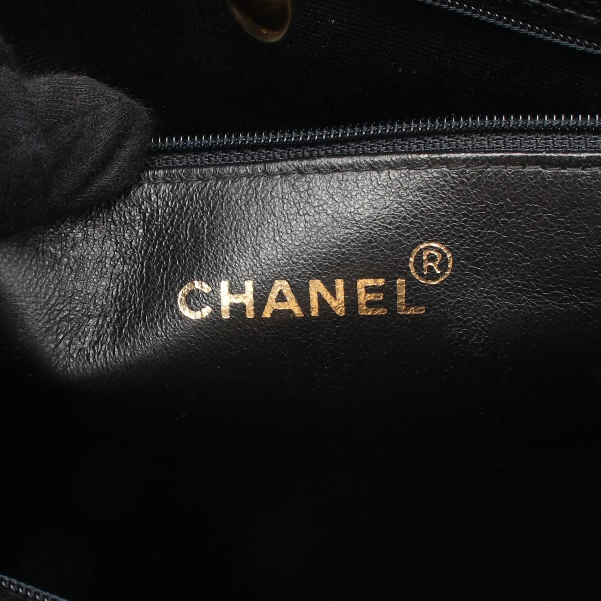 Chanel Matelasse Black Grained Calfskin Handbag Tote Bag (Pre-Owned)