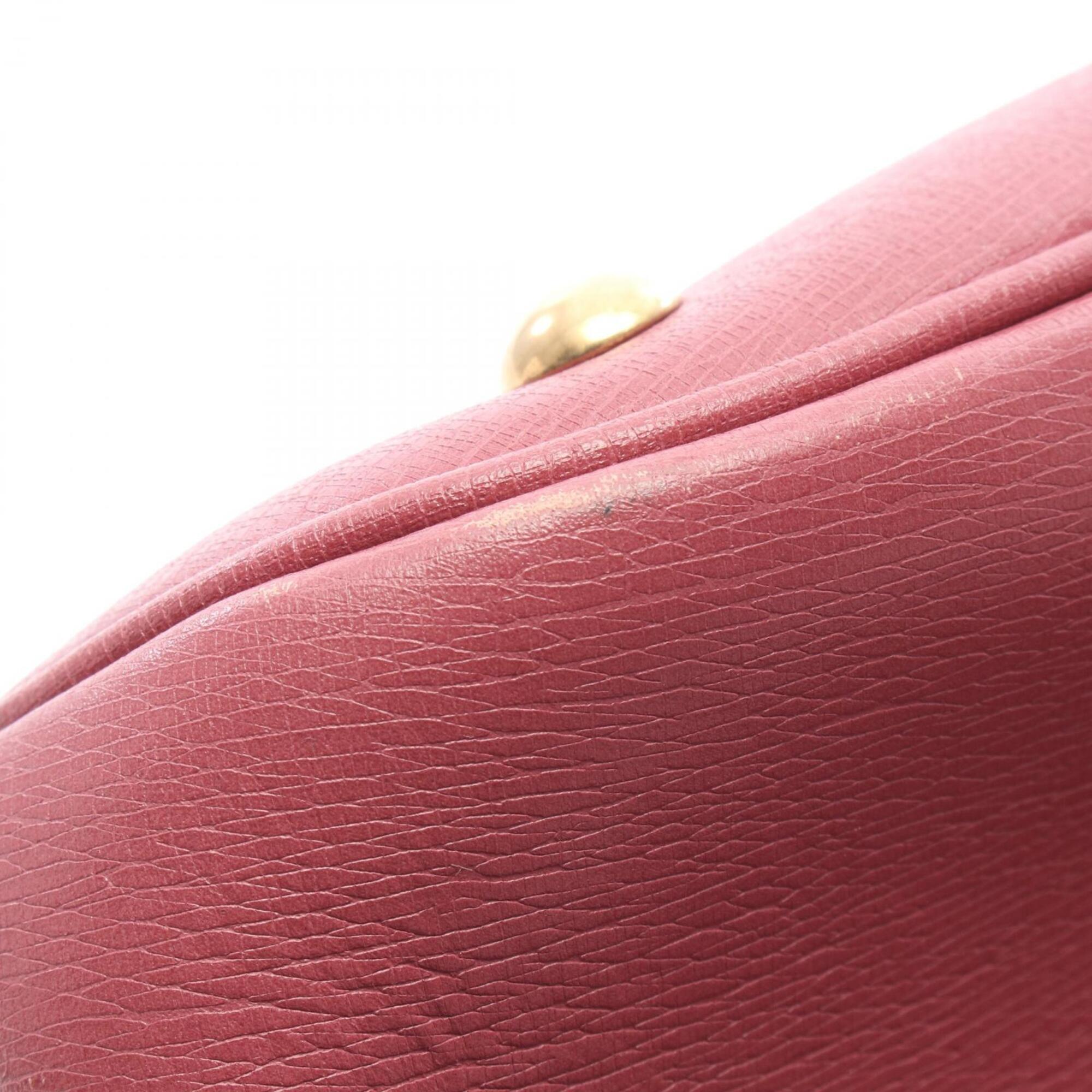 Gucci Pink Leather Handbag Tote Bag (Pre-Owned)