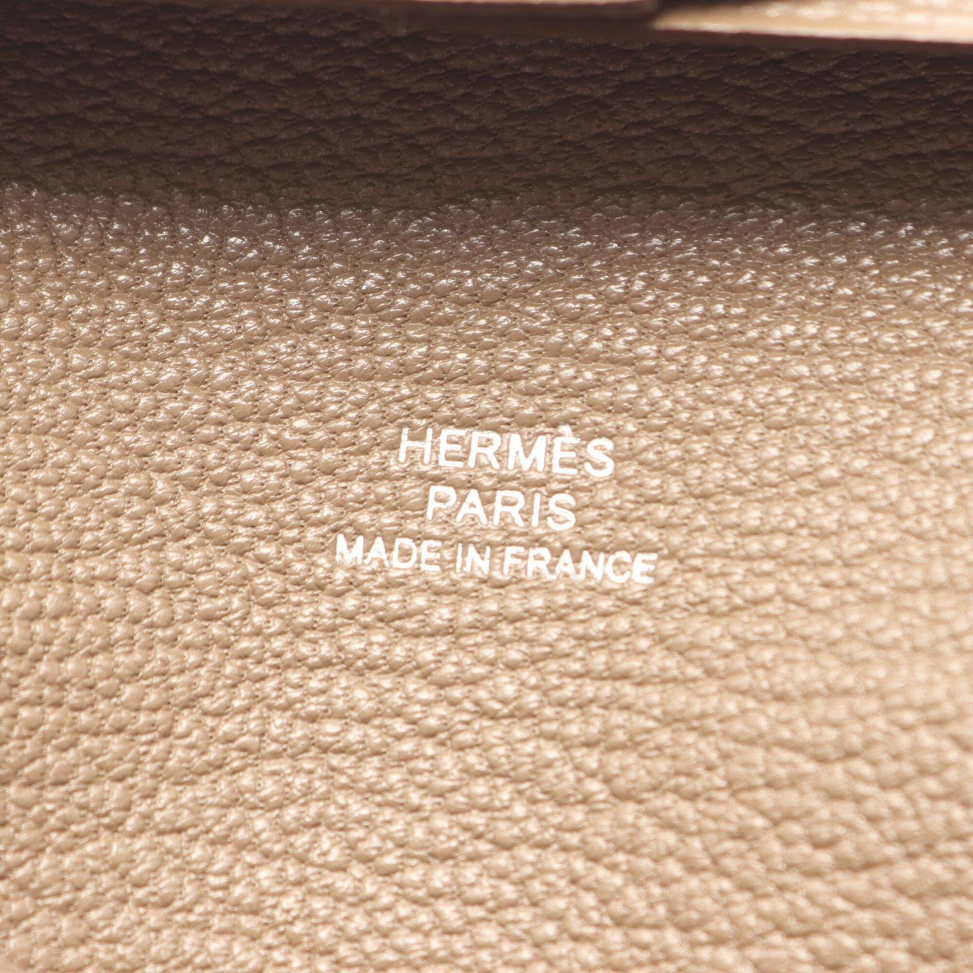 Hermes Gray Chevre Leather Leather Coin Purse/Coin Case (Pre-Owned)