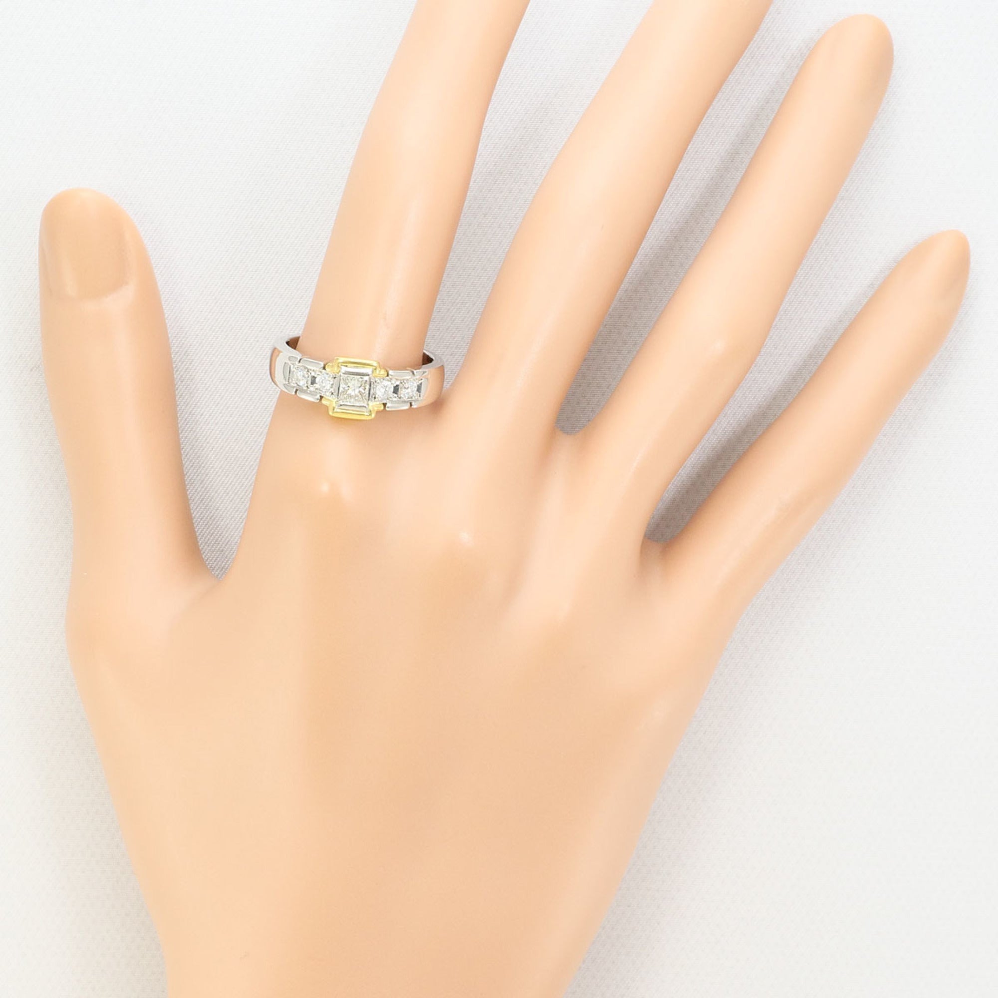 Unbranded Platinum Yellow Gold Yellow Gold (18K) Platinum 900 Band Ring (Pre-Owned)