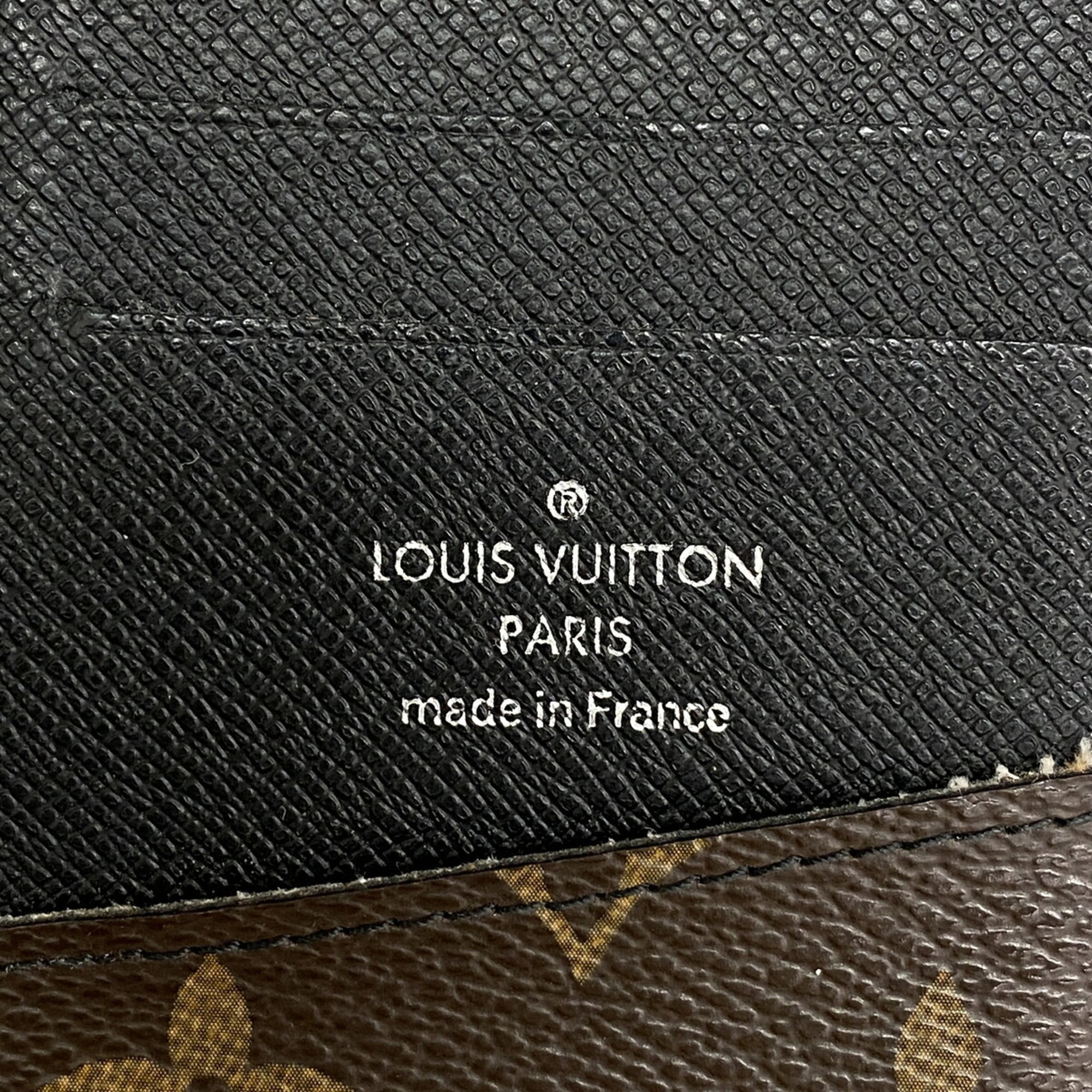Louis Vuitton Black Brown Long Wallet (Bi-Fold) (Pre-Owned)