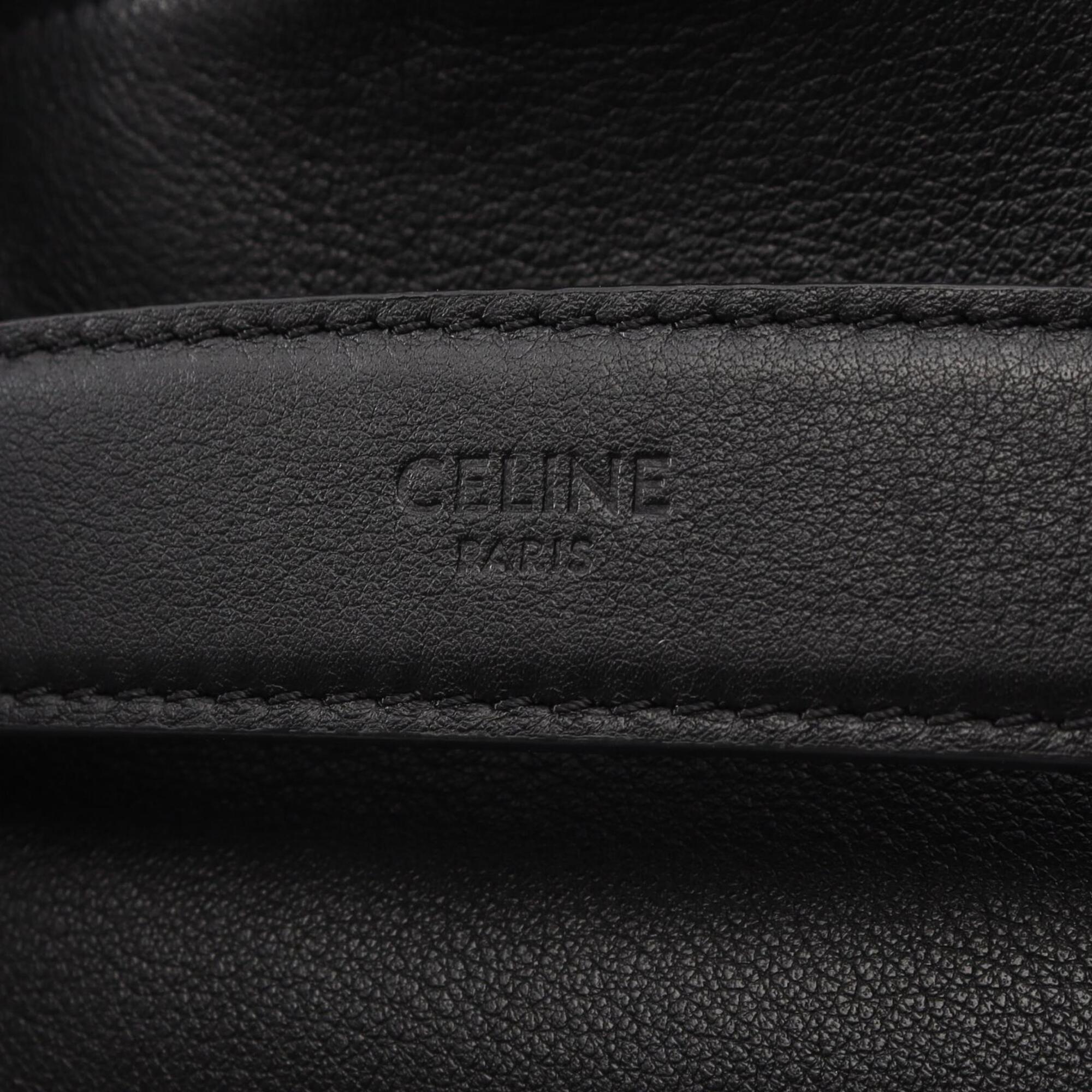 Celine Black Leather Handbag Shoulder Bag (Pre-Owned)
