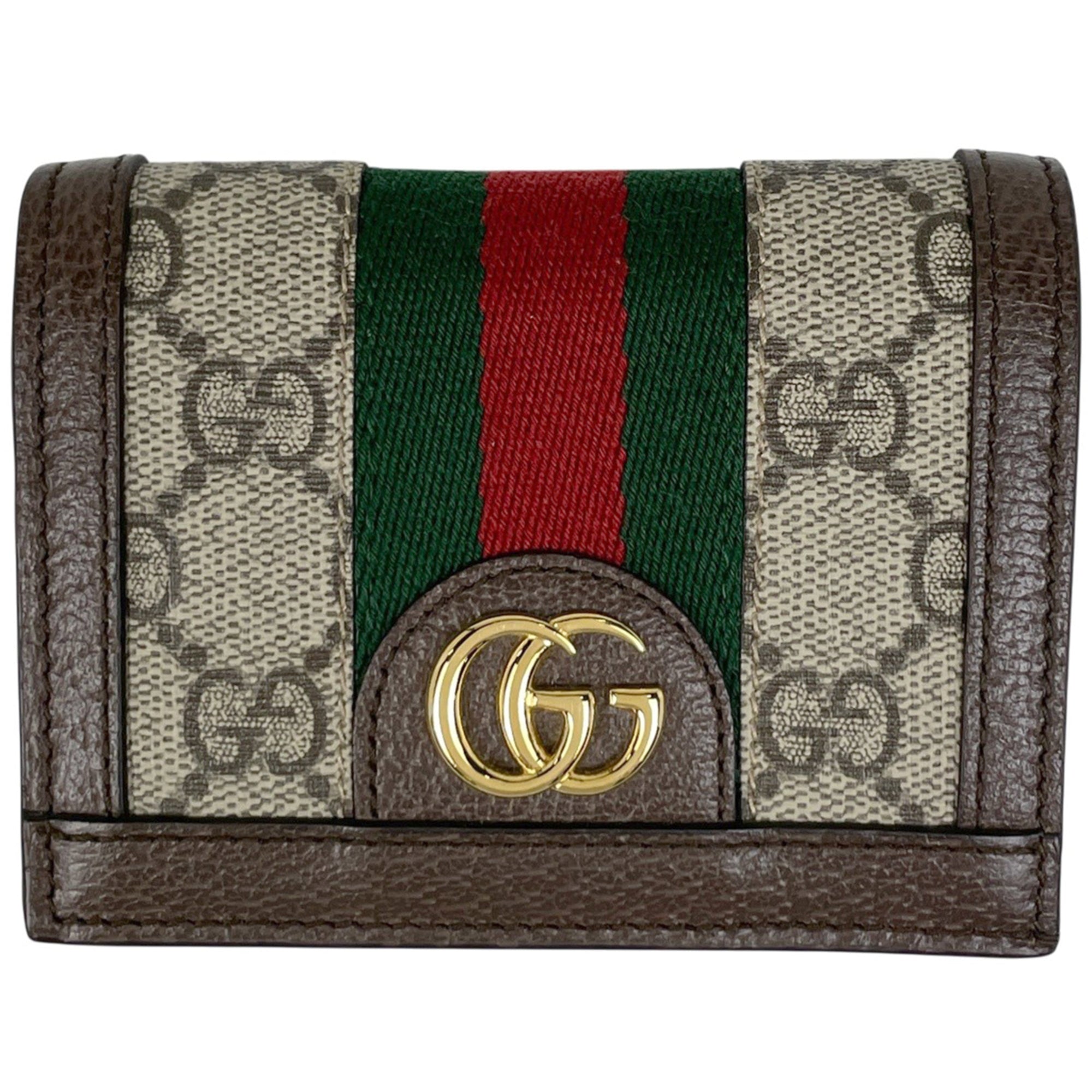 Gucci Beige Brown Coated Canvas Wallet (Bi-Fold) (Pre-Owned)