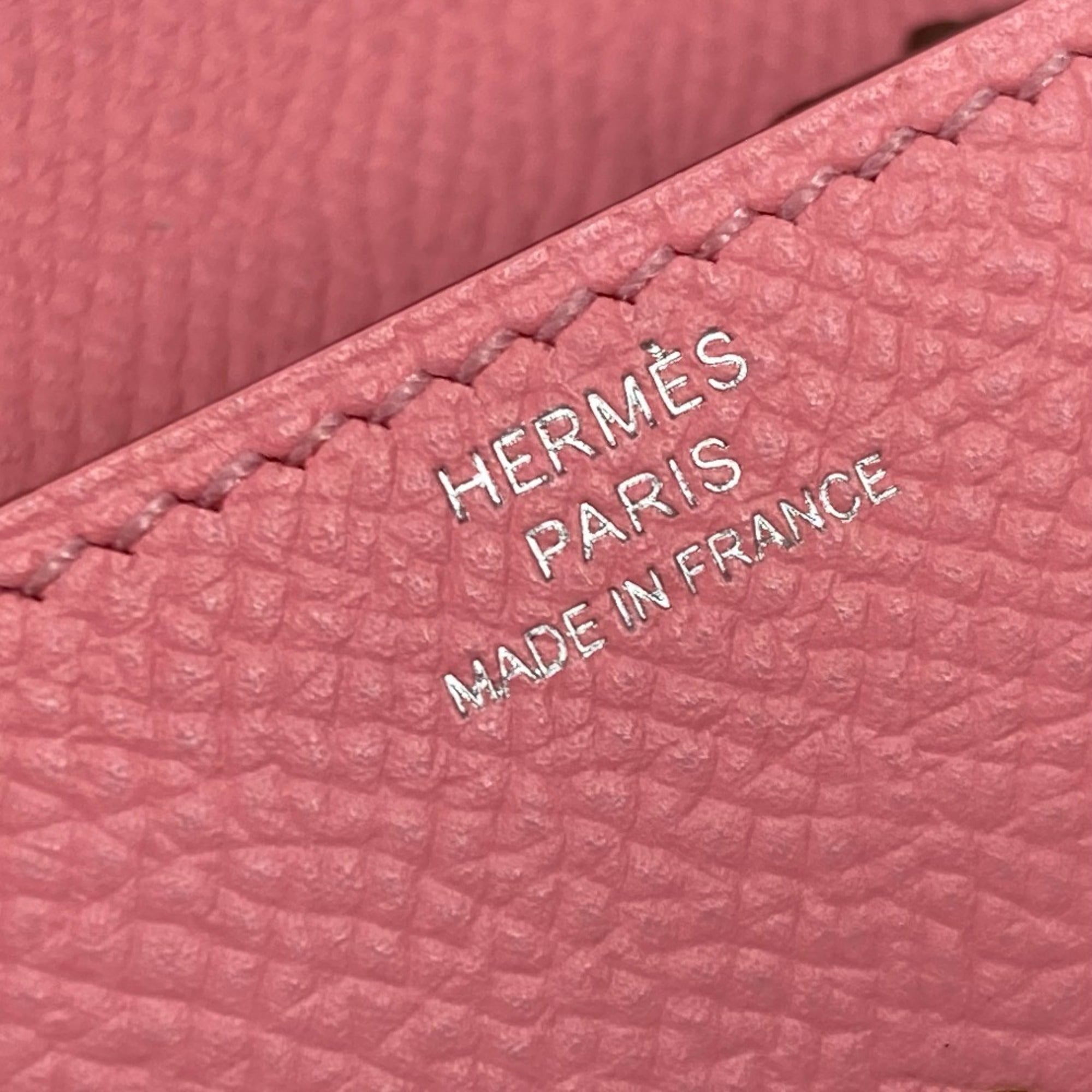 Hermes Pink Rose Confetti Epsom Leather Coin Purse/Coin Case (Pre-Owned)
