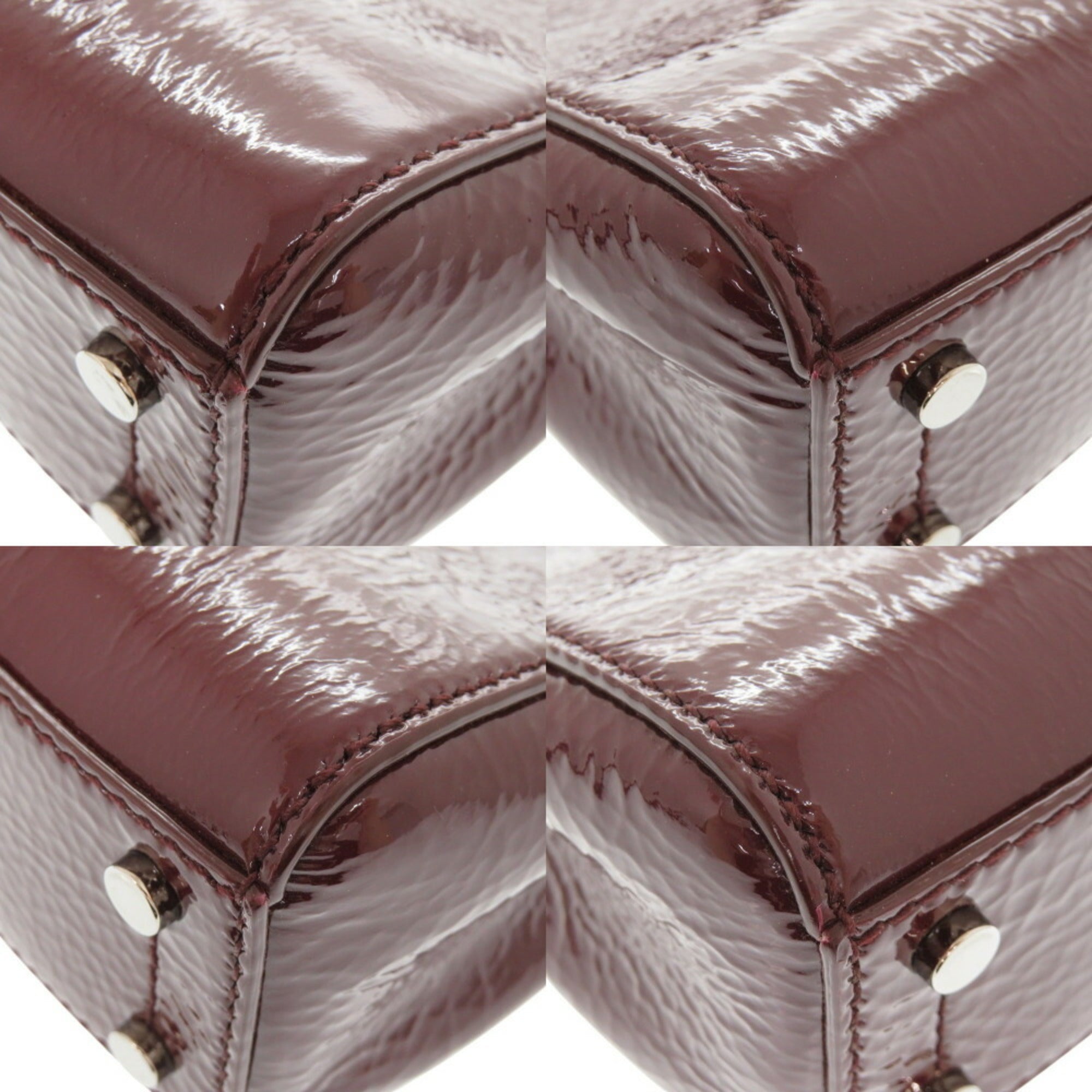 Jimmy Choo Bordeaux Patent Leather Handbag Shoulder Bag (Pre-Owned)